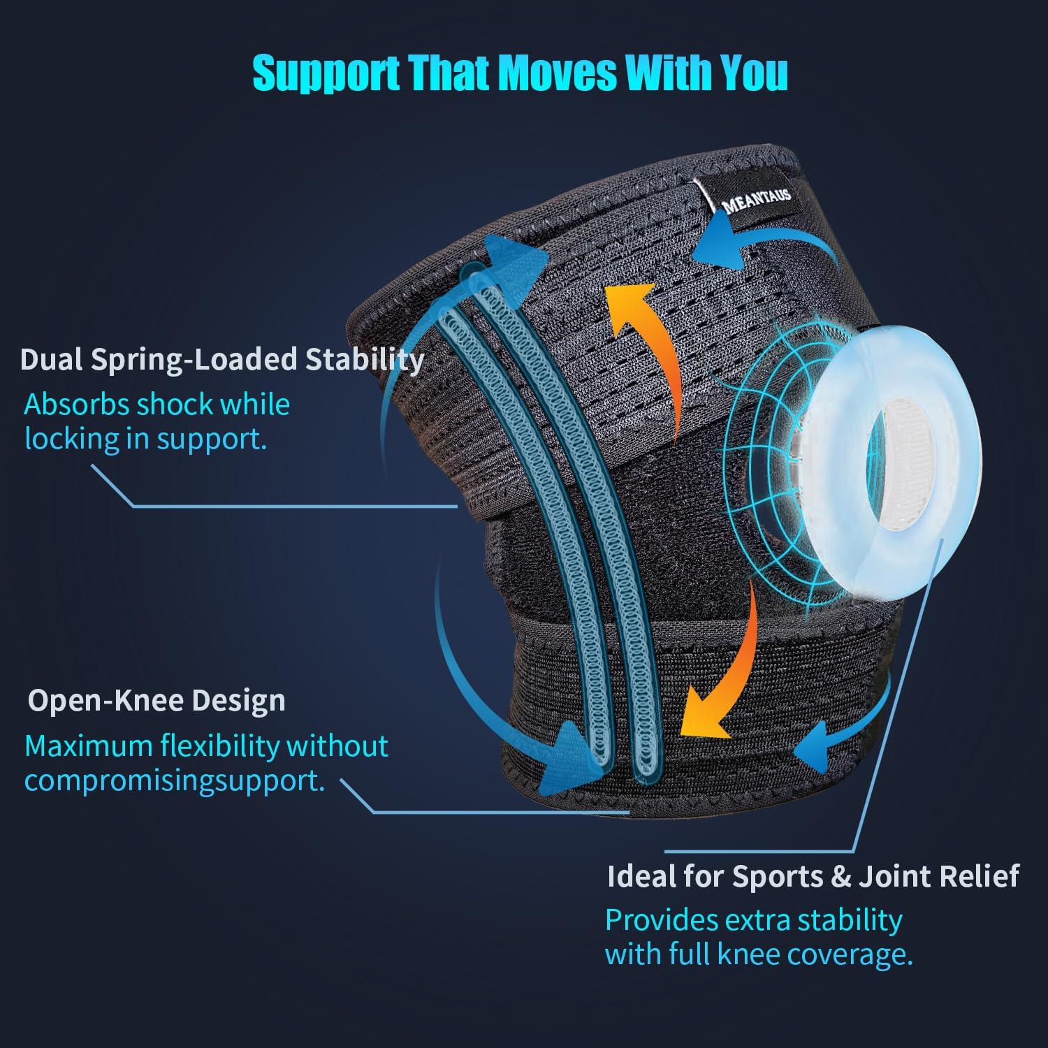 Faja de Rodilla Meantaus Doble Resorte Soporte Médico Transpirable