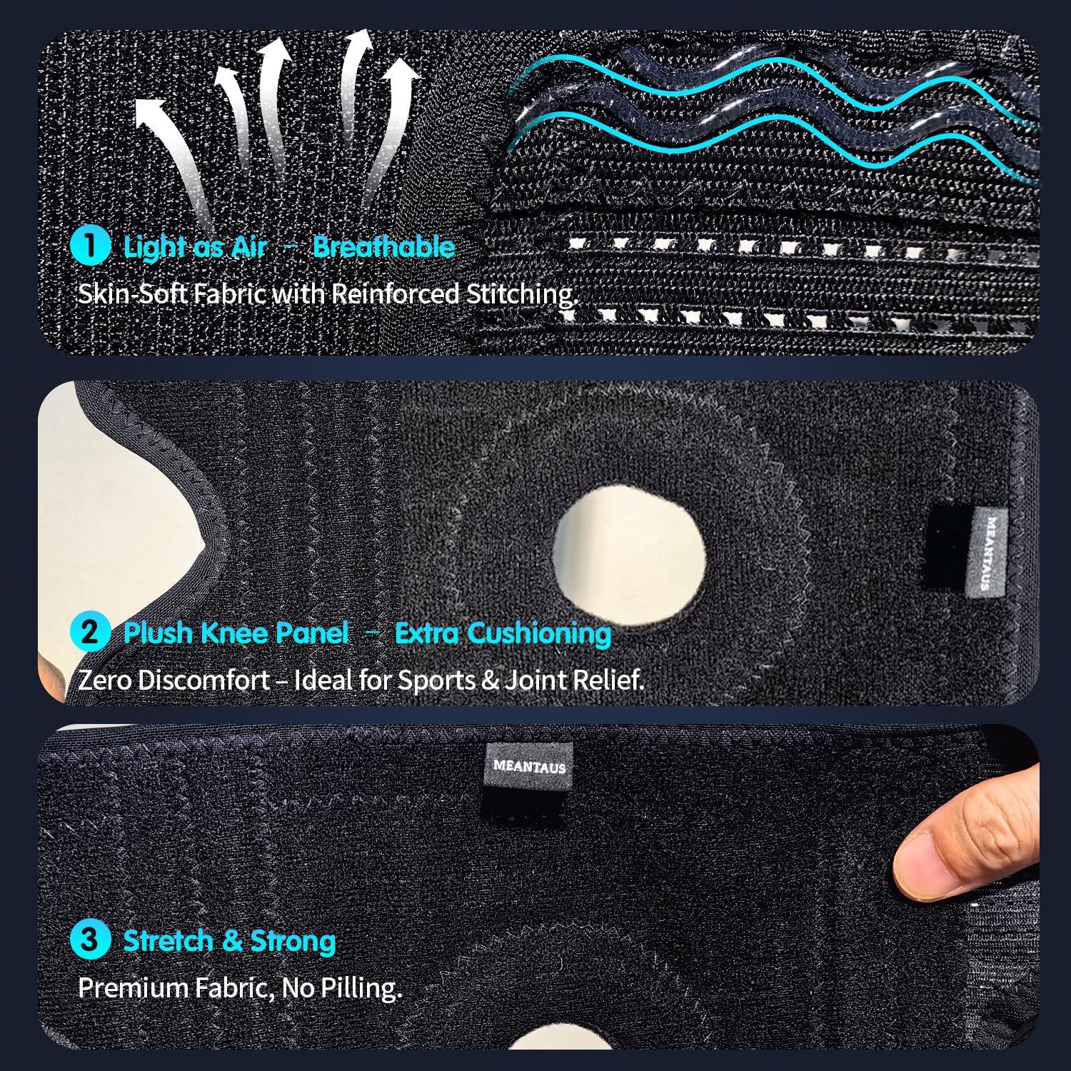 Faja de Rodilla Meantaus Doble Resorte Soporte Médico Transpirable