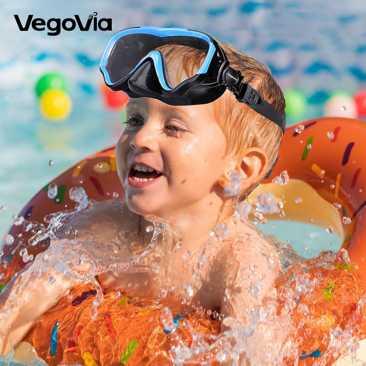 Gafas de natación VegoVia para niños con cubierta nasal - Anti-empañante