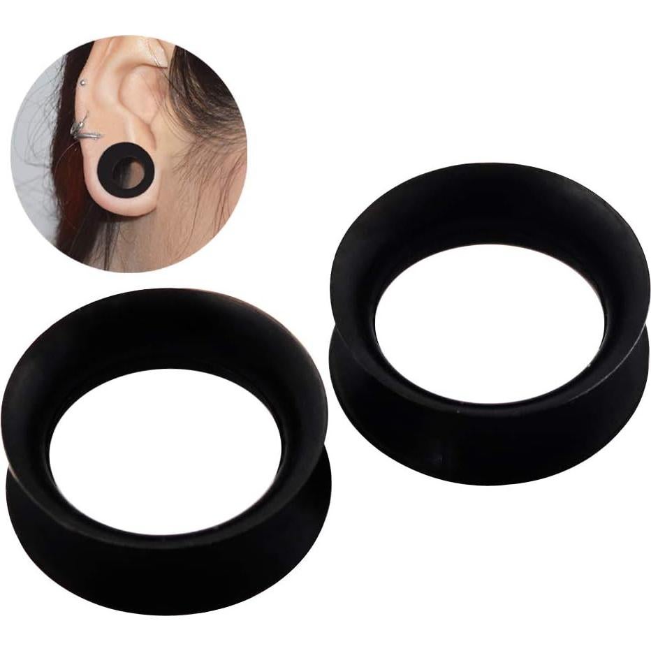 Tapones de Oreja de Silicona Stuppendux 2G-1" (6-25mm) Negro