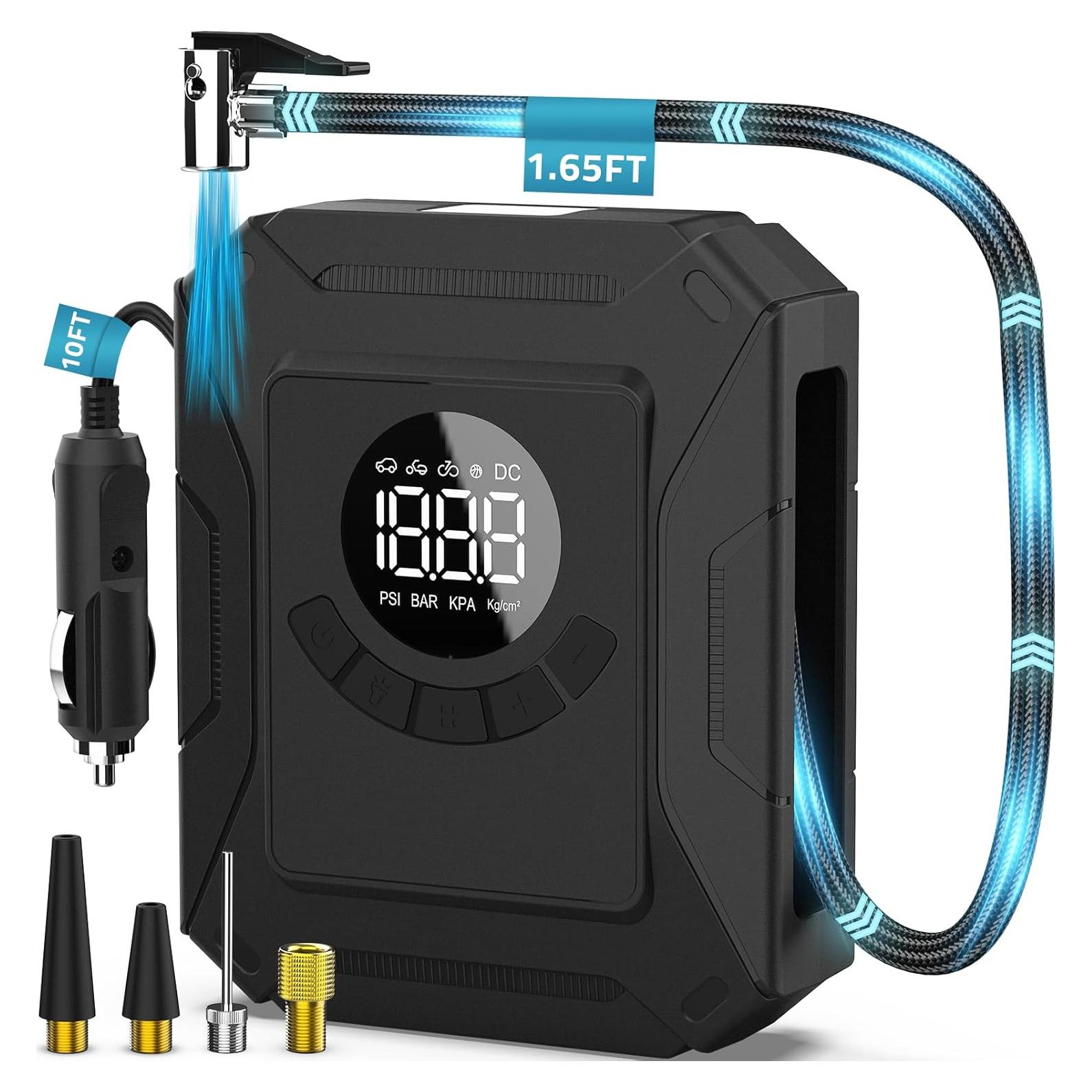 Compresor de Aire PAULINN 12V Portátil 150 PSI con Manómetro