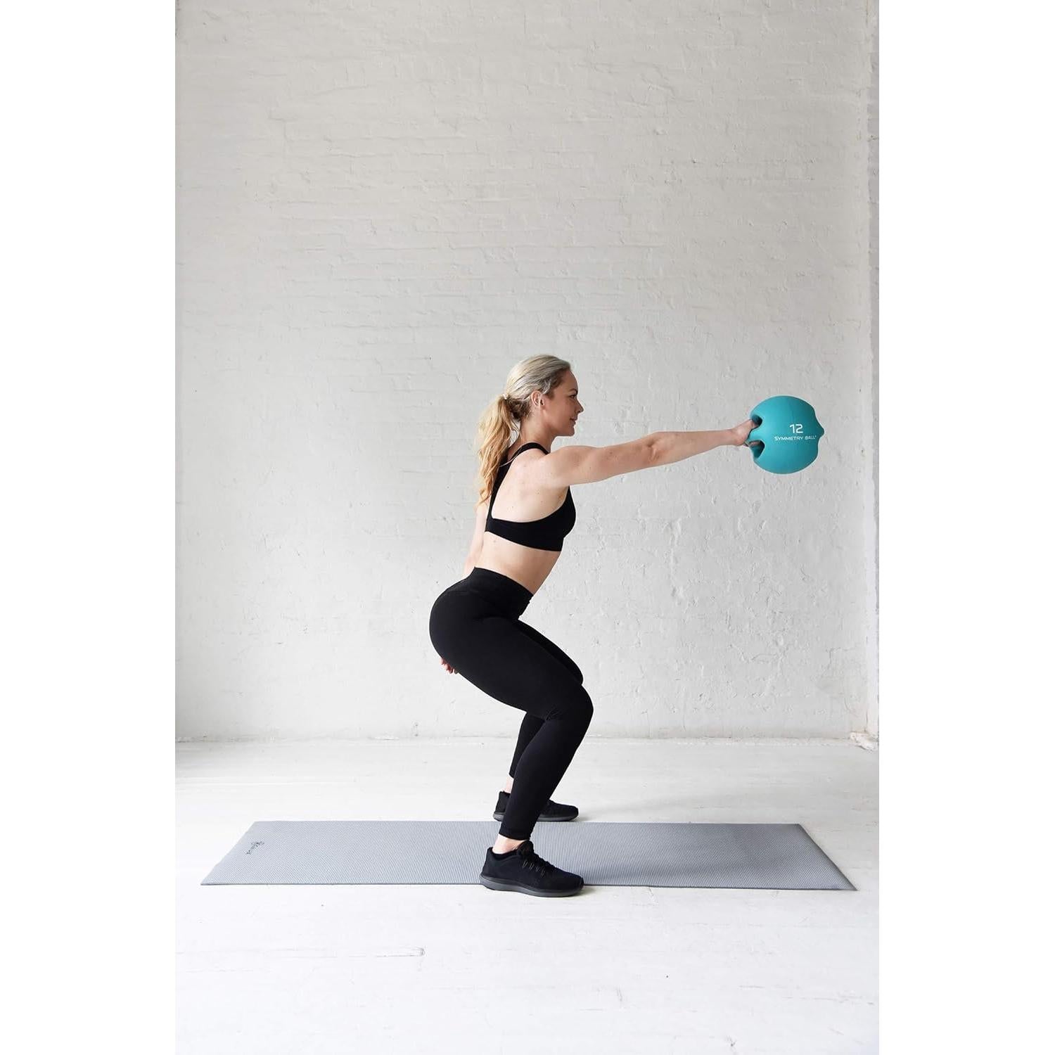 Bola de Medicina Cuerpo Inteligente 8.16 kg Doble Mango Azul