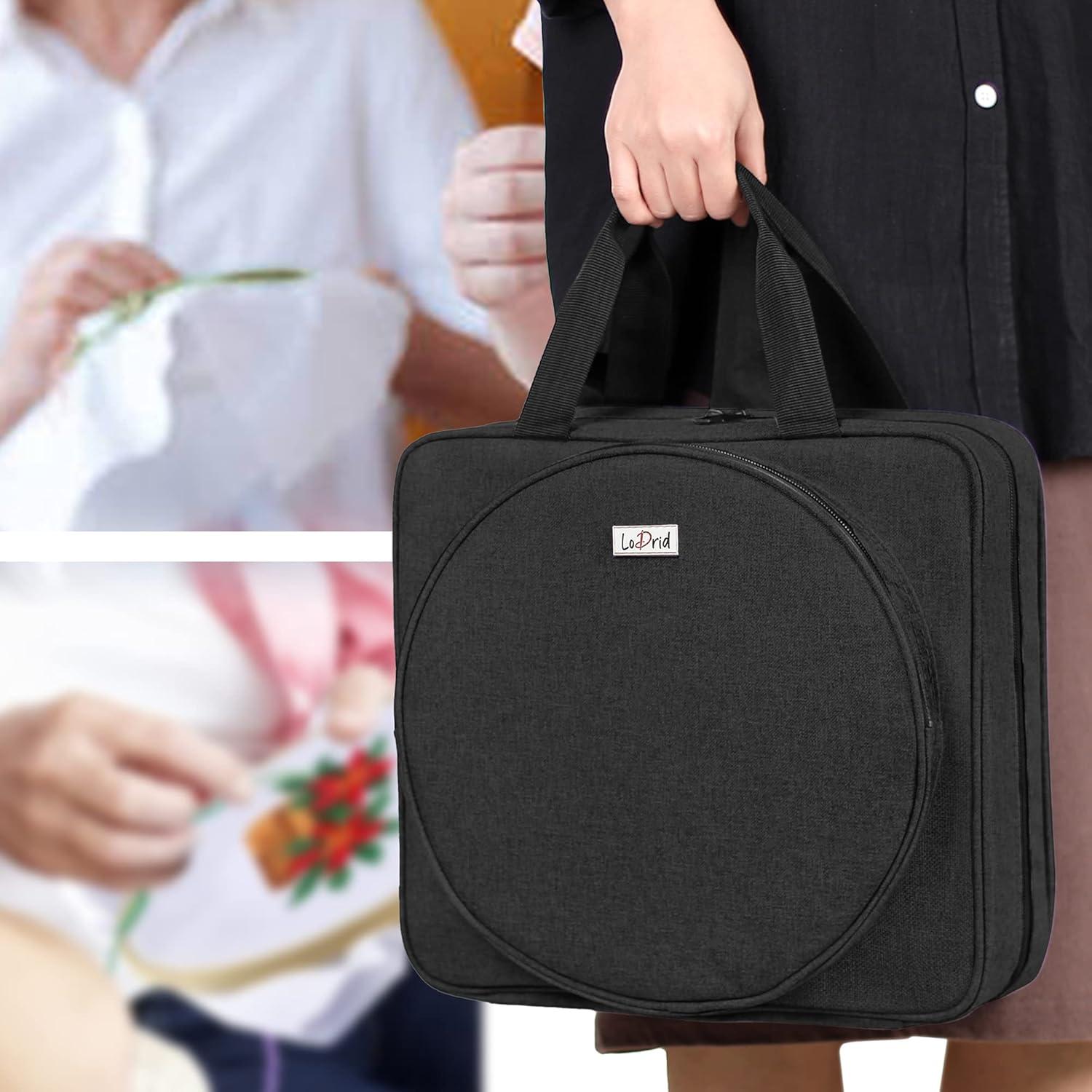 Bolsa de Almacenamiento de Bordado LoDrid Negra 33x30.5cm