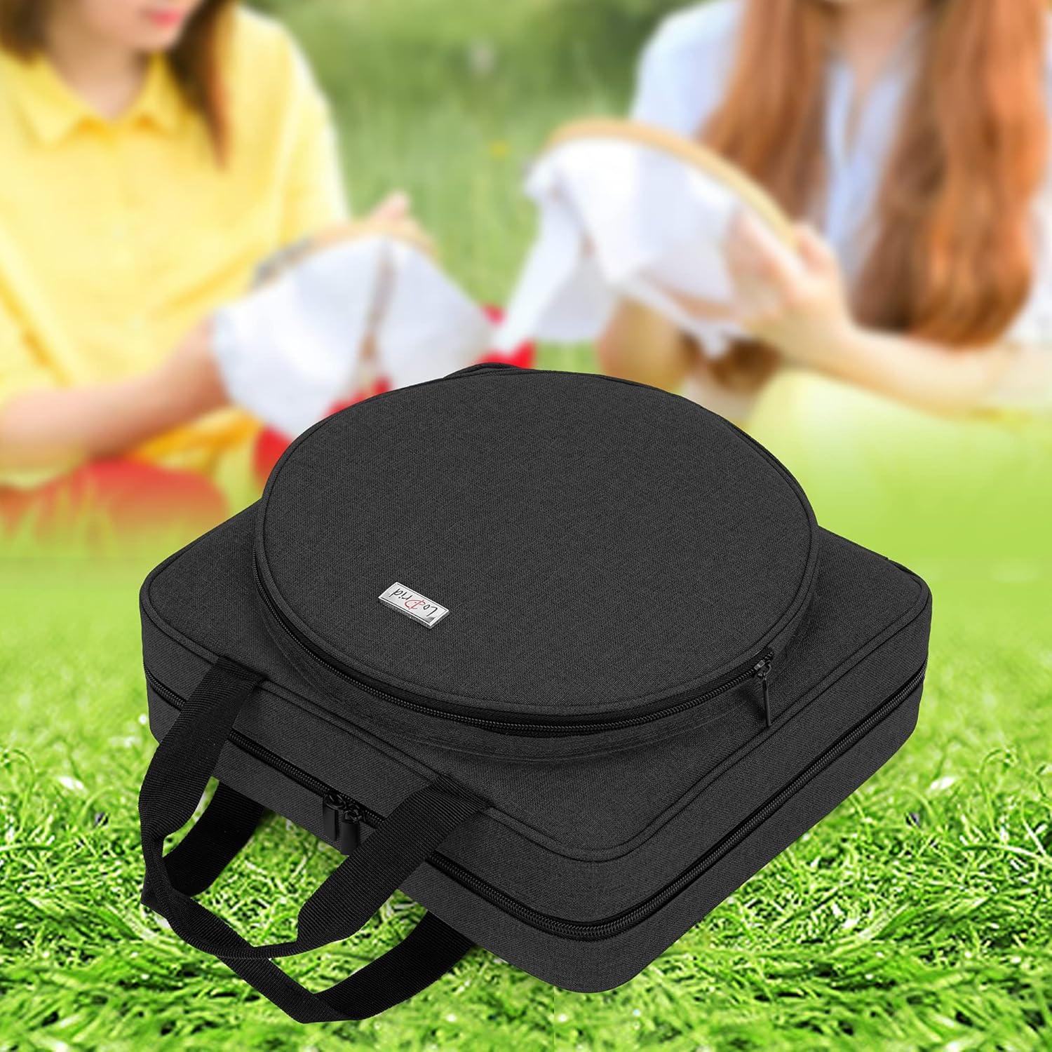 Bolsa de Almacenamiento de Bordado LoDrid Negra 33x30.5cm