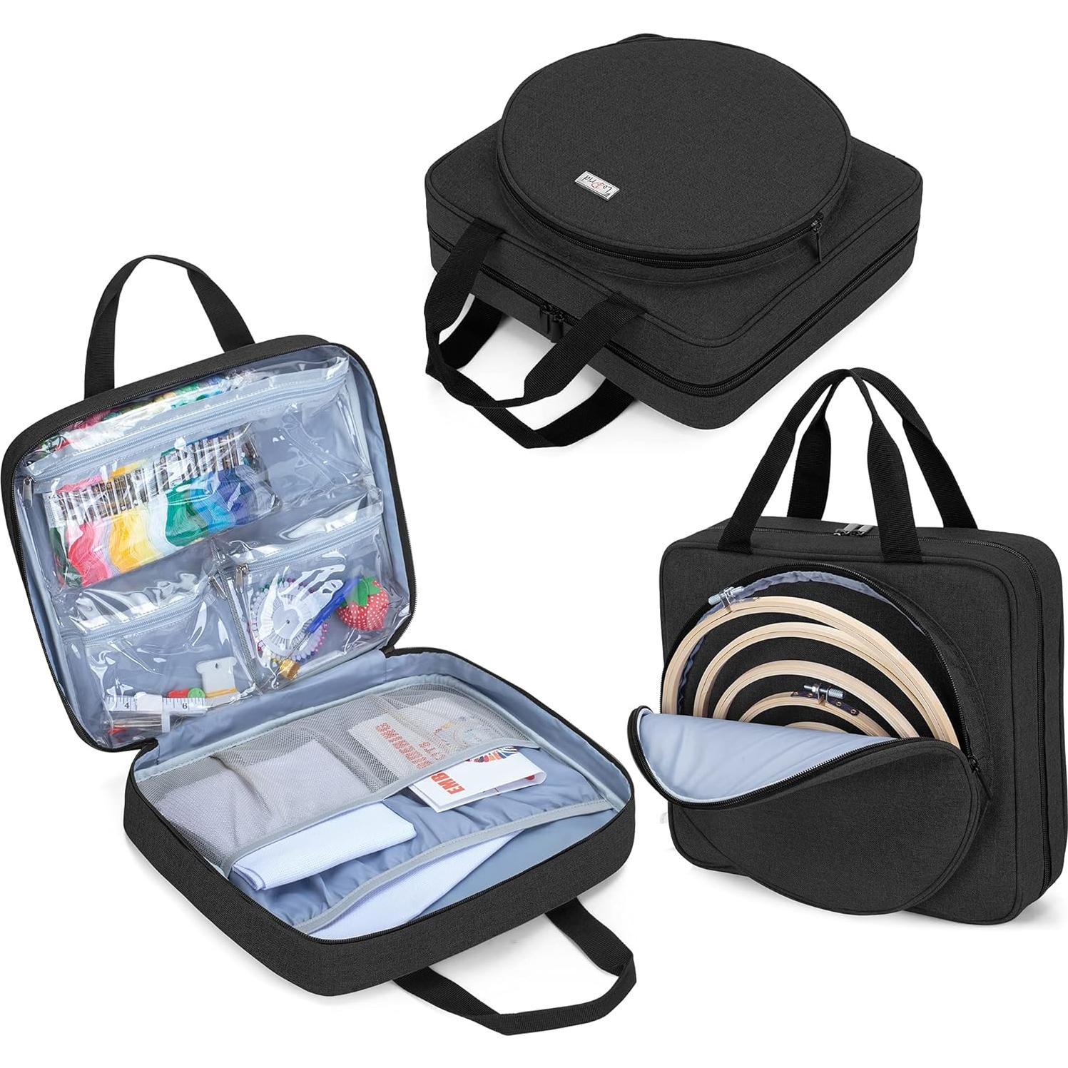 Bolsa de Almacenamiento de Bordado LoDrid Negra 33x30.5cm