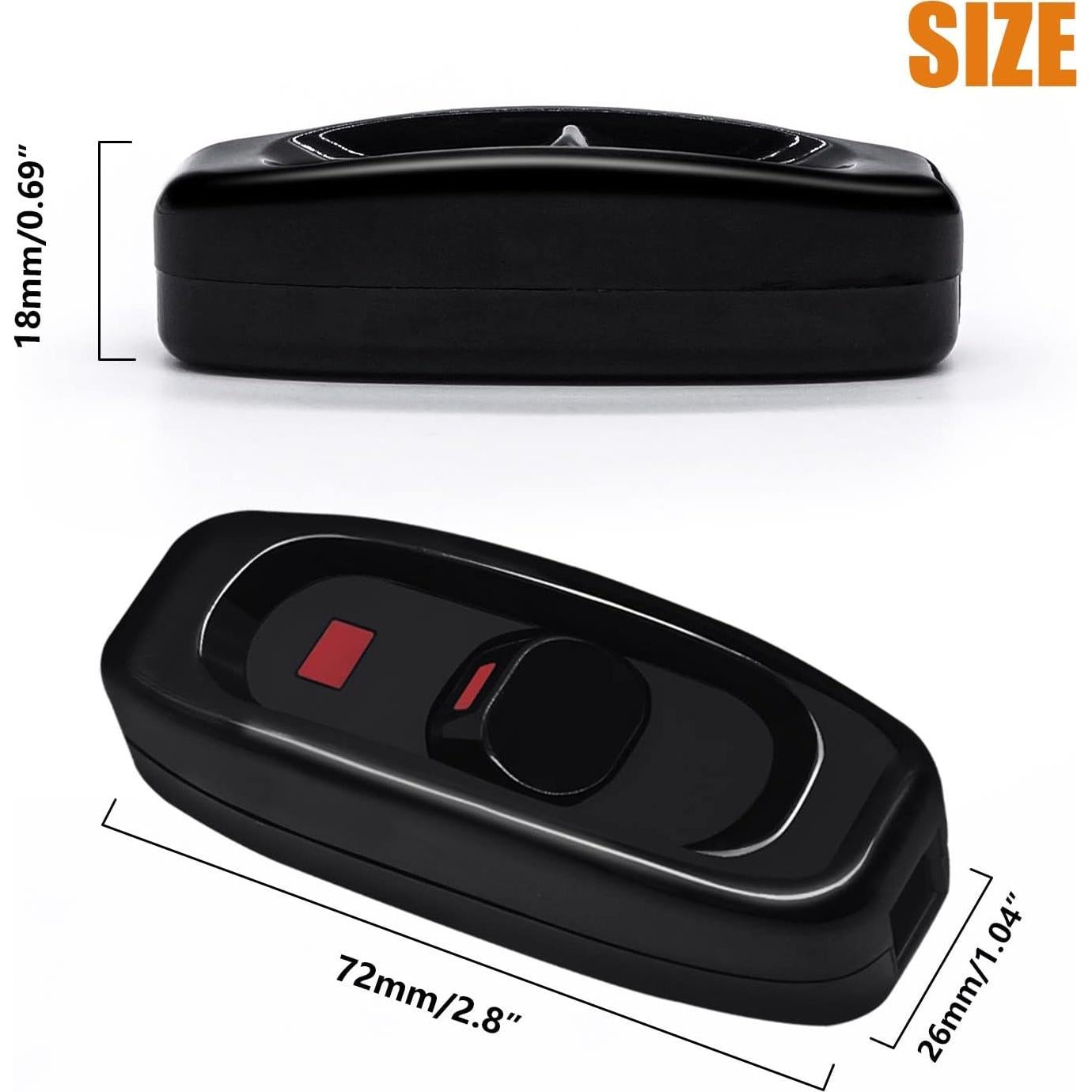 Interruptor de Línea Mankk 4PCS Botón On/Off 250V 10A Negro