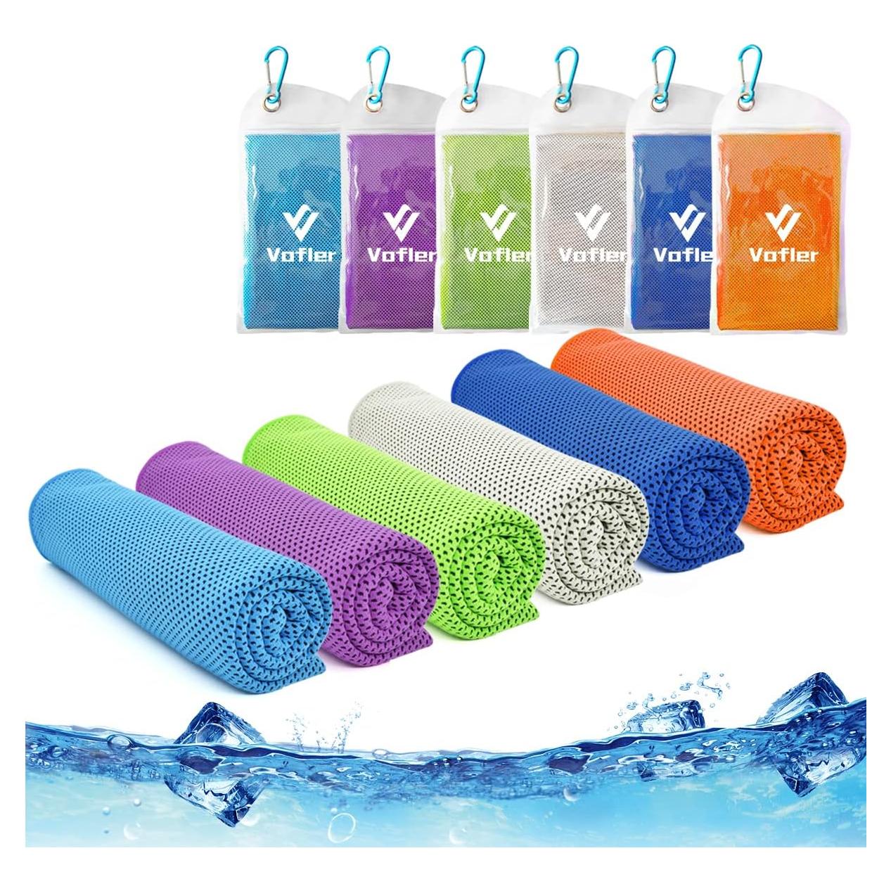 Toalla Enfriadora Vofler 6 Paquete Microfibra 101.6x30.5cm