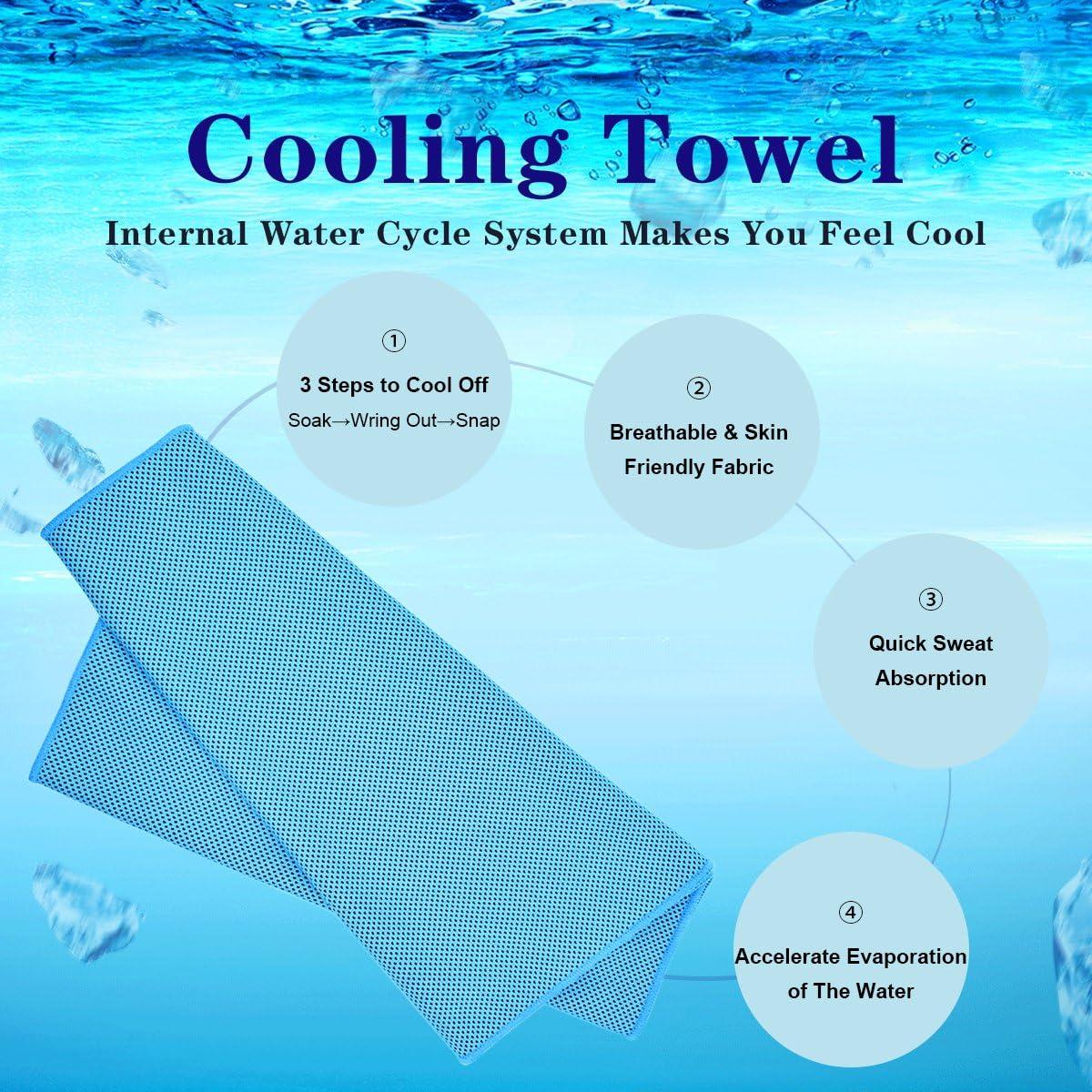 Toalla Enfriadora Vofler 6 Paquete Microfibra 101.6x30.5cm