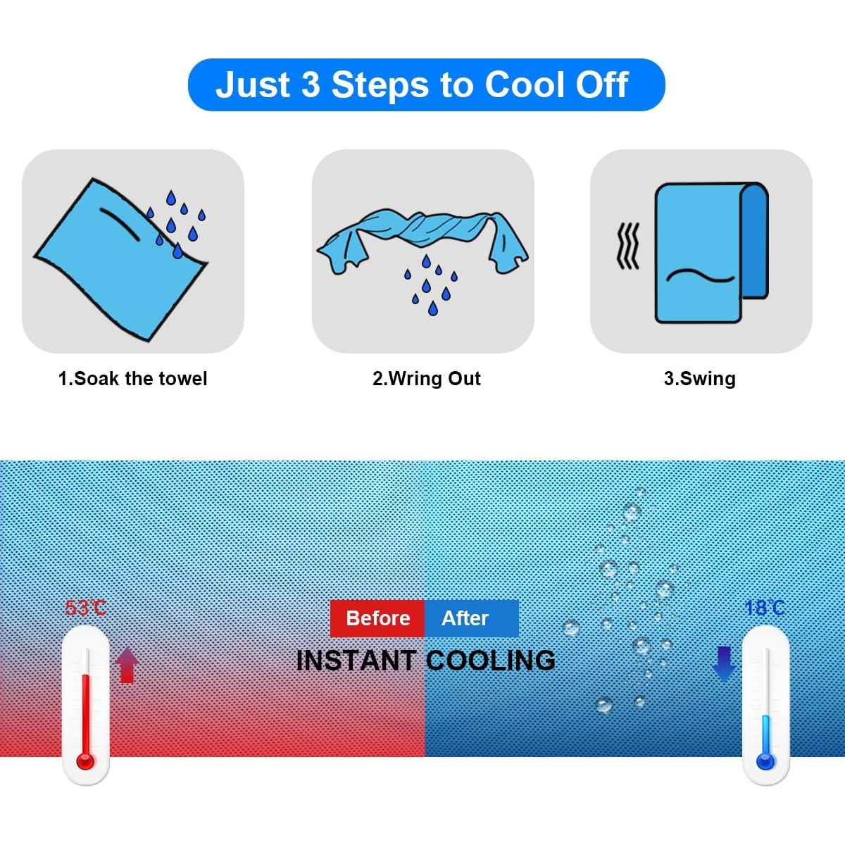 Toalla Enfriadora Vofler 6 Paquete Microfibra 101.6x30.5cm