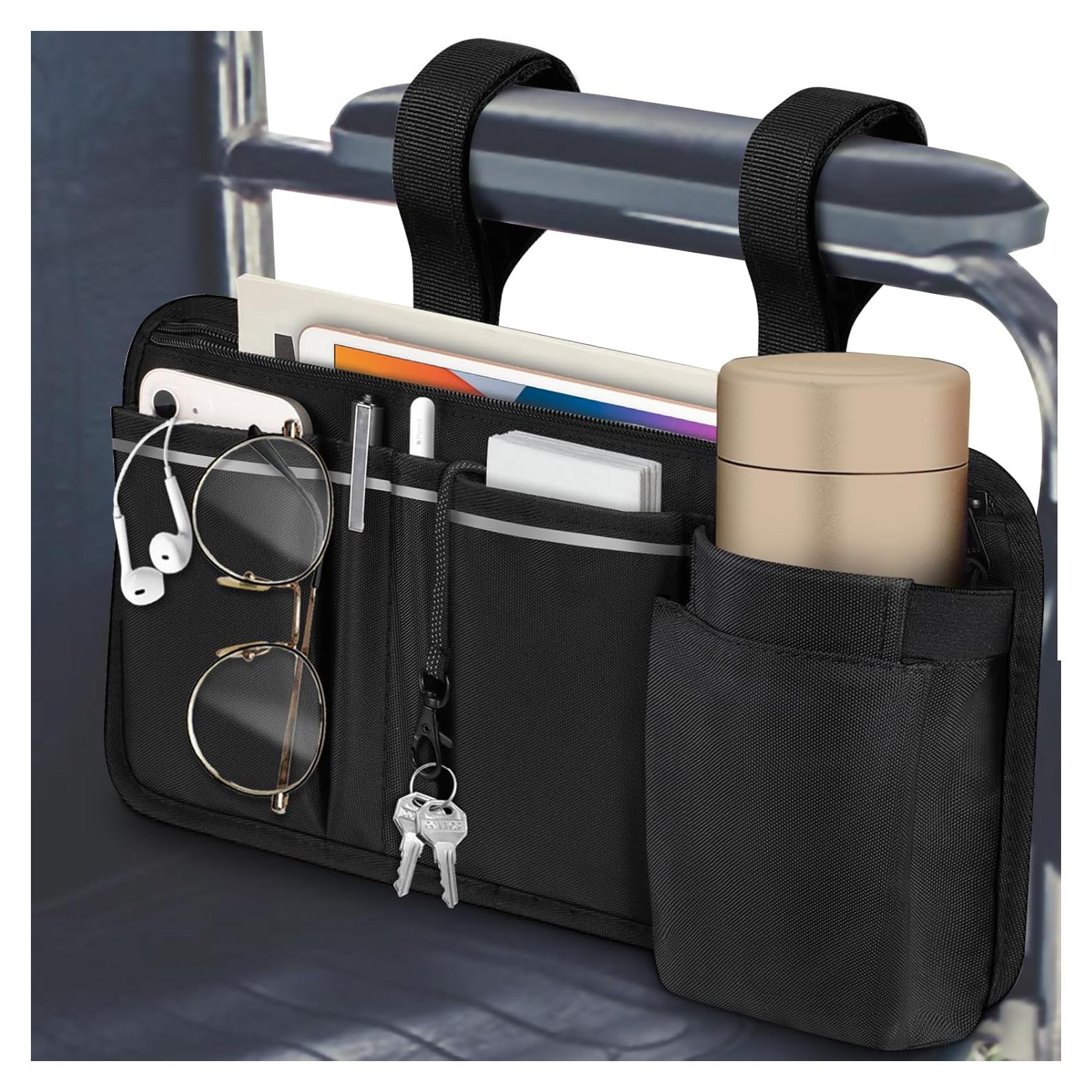 Bolsa Organizadora Lateral FINPAC para Silla de Ruedas - Negro