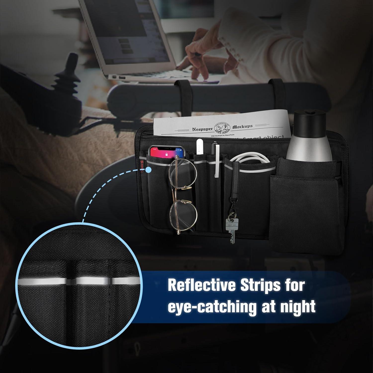 Bolsa Organizadora Lateral FINPAC para Silla de Ruedas - Negro