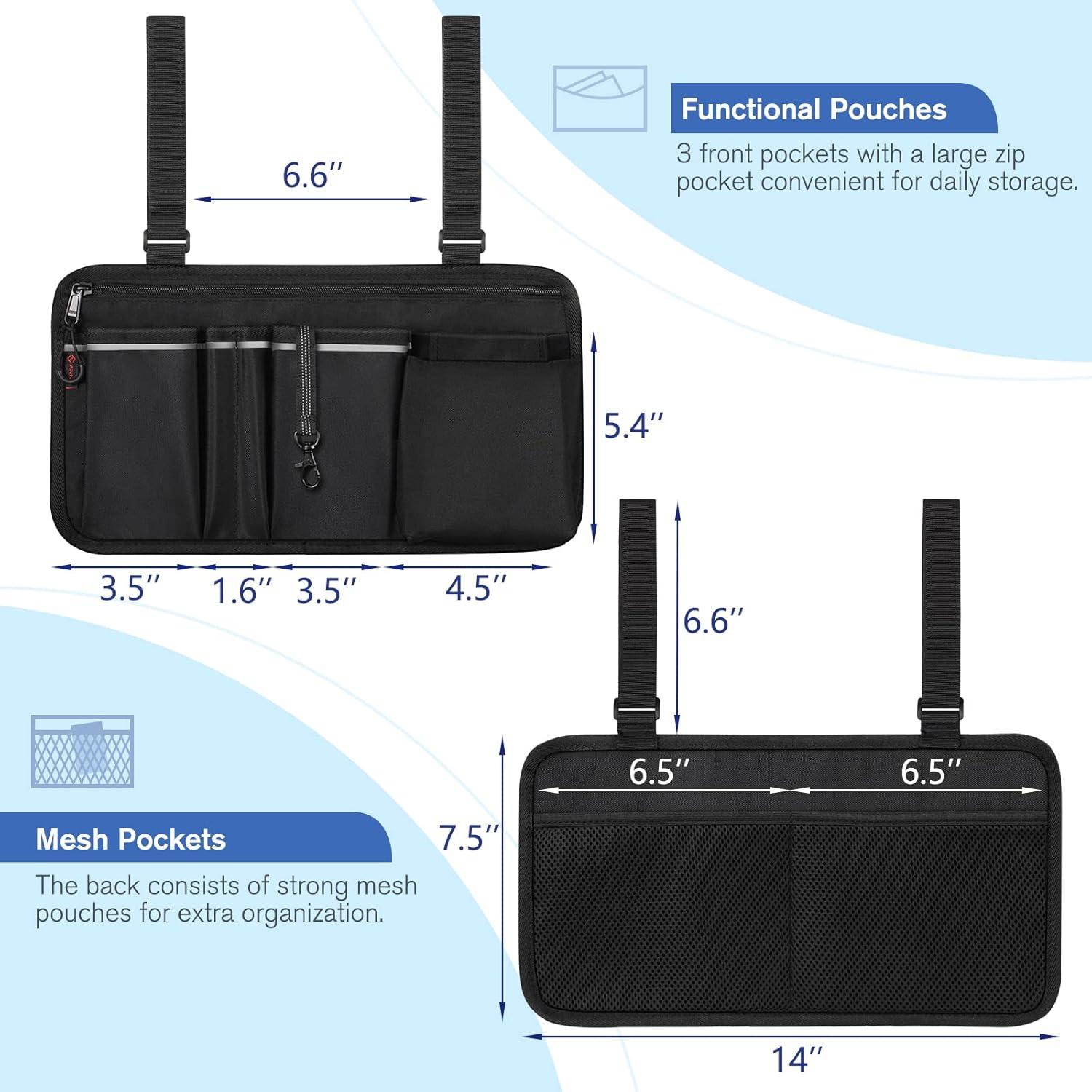 Bolsa Organizadora Lateral FINPAC para Silla de Ruedas - Negro