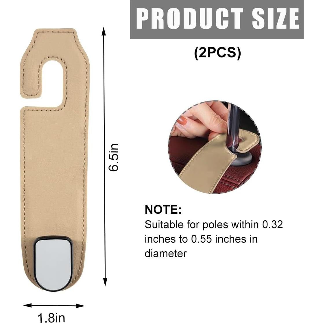 Ganchos para Reposacabezas de Auto Wevdn Beige - 2 PCS