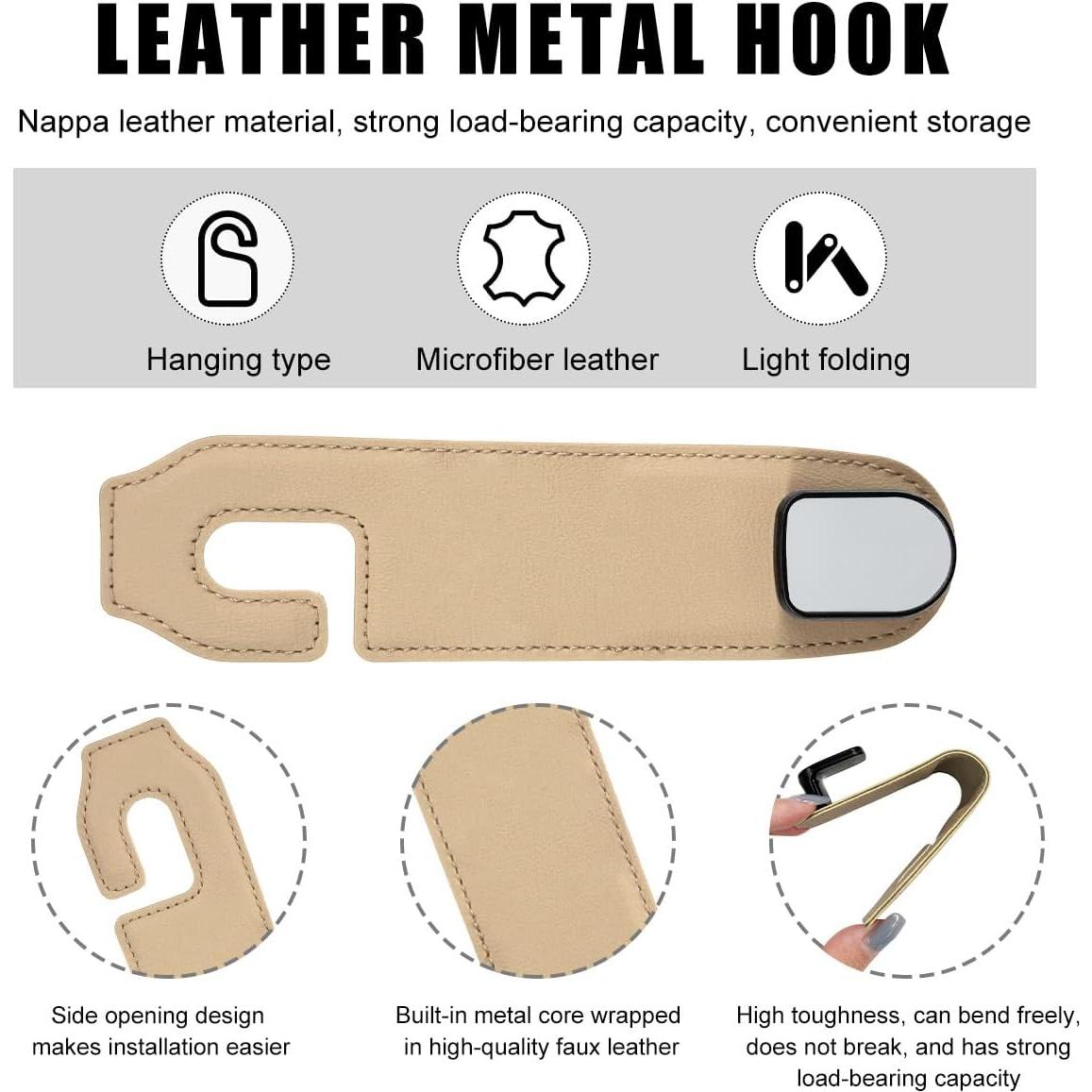 Ganchos para Reposacabezas de Auto Wevdn Beige - 2 PCS