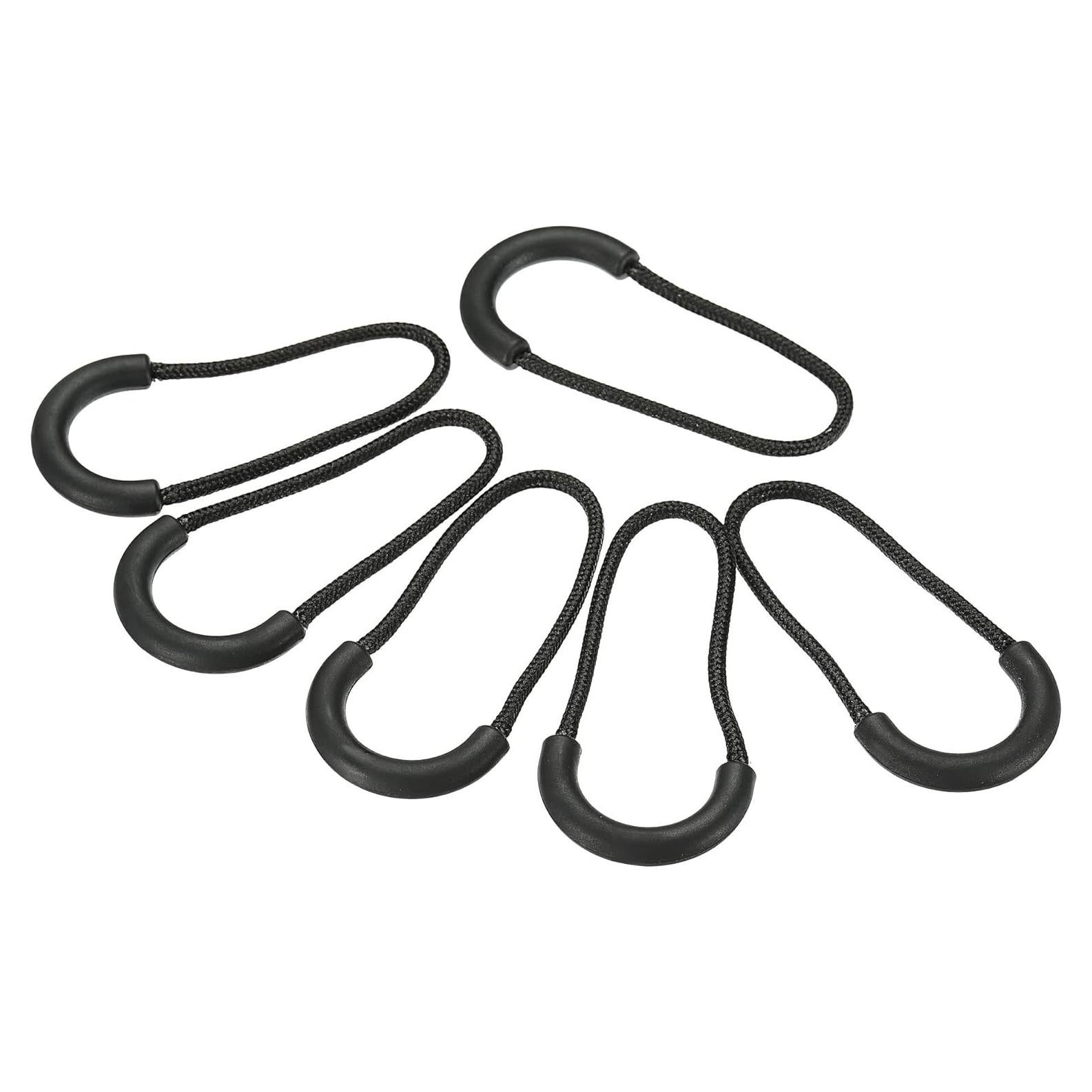 Extensores de Tiradores de Cremallera PATIKIL, Paquete de 10, Negro