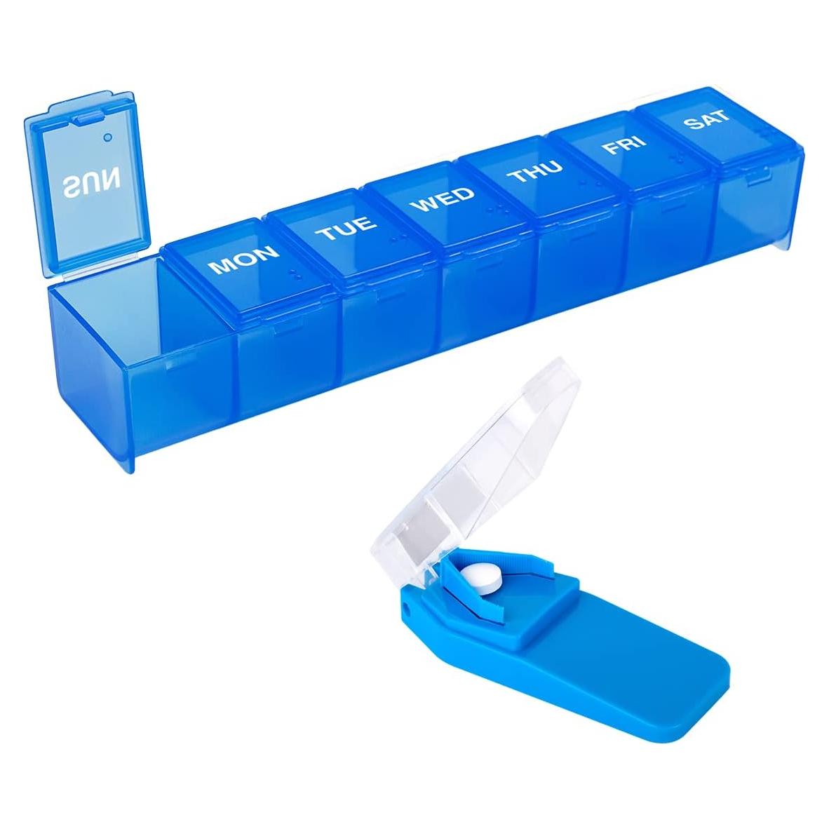 Planificador Semanal de Medicamentos EZY DOSE con Cortador