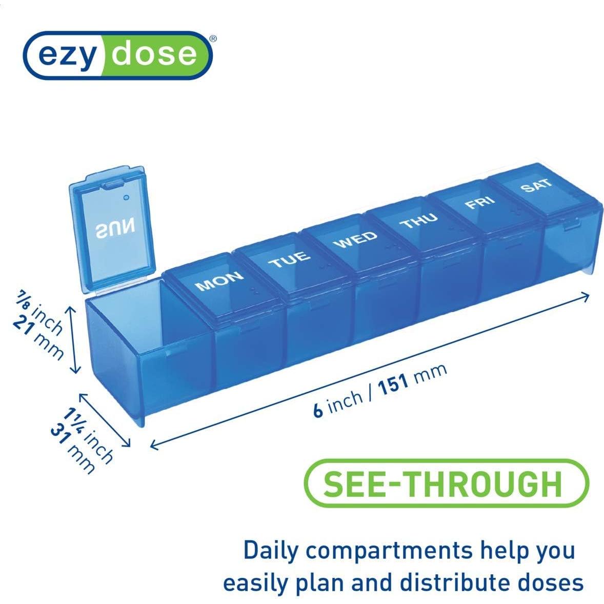 Planificador Semanal de Medicamentos EZY DOSE con Cortador