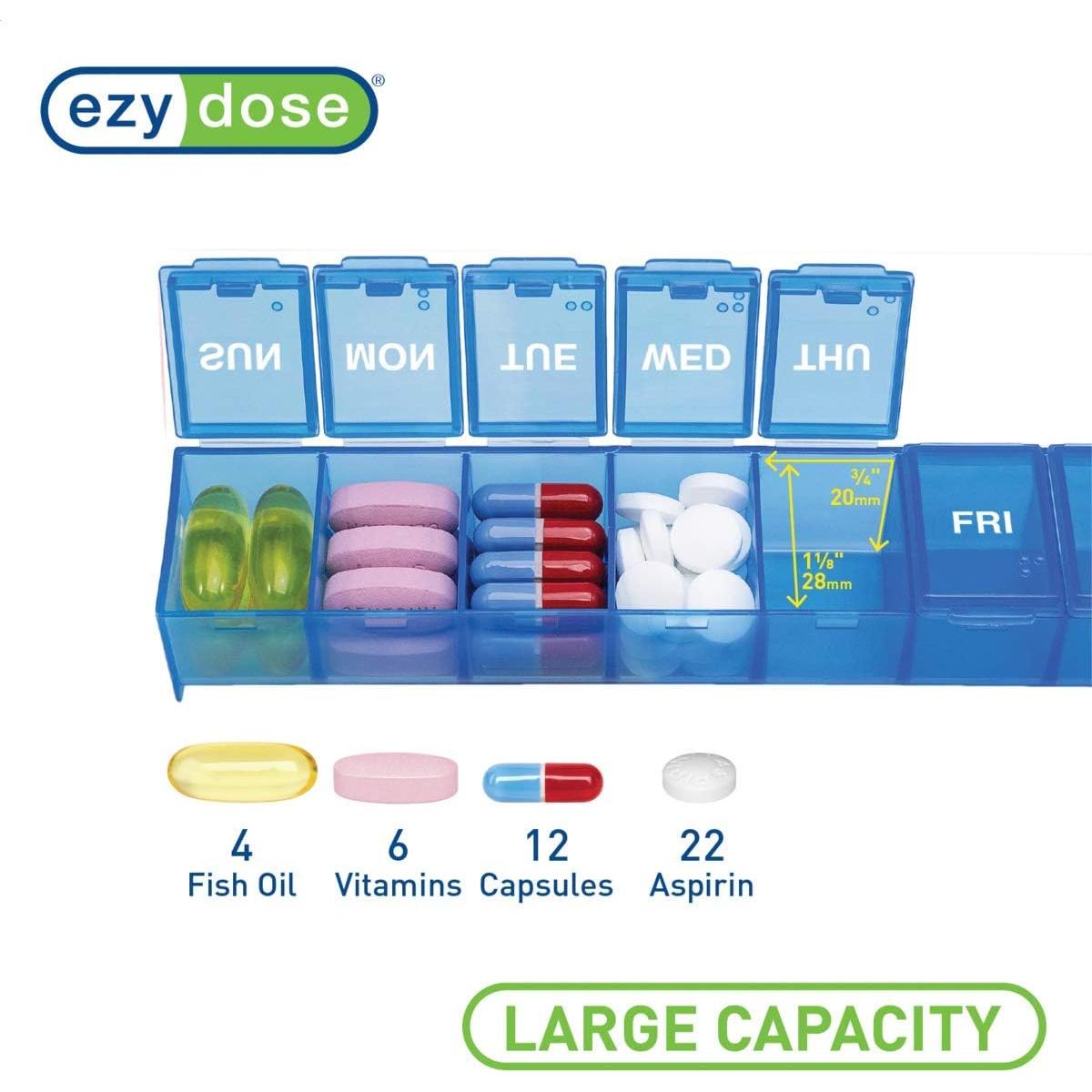 Planificador Semanal de Medicamentos EZY DOSE con Cortador