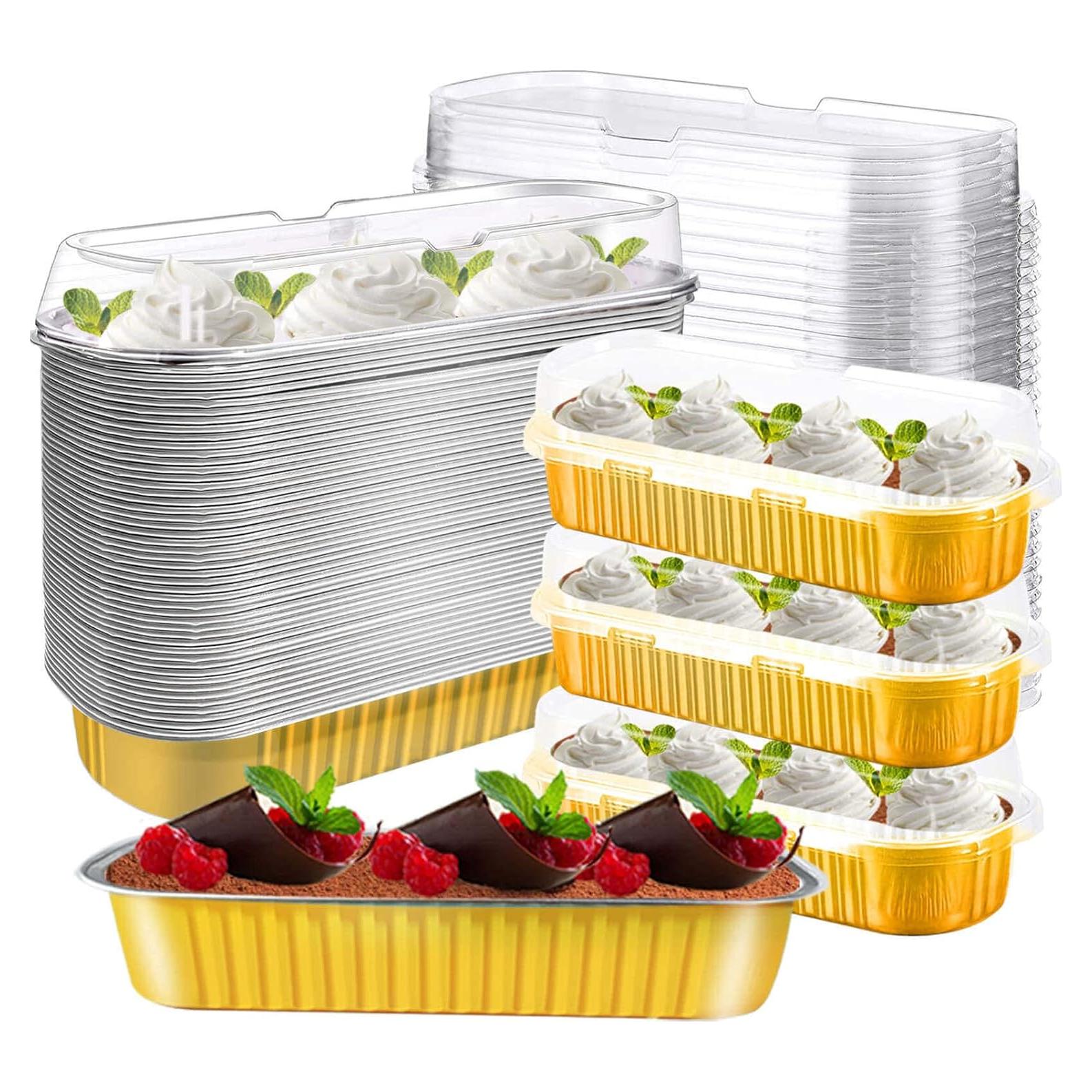 Moldes para Pasteles Mini JOYKLE con Tapas - Paquete de 50