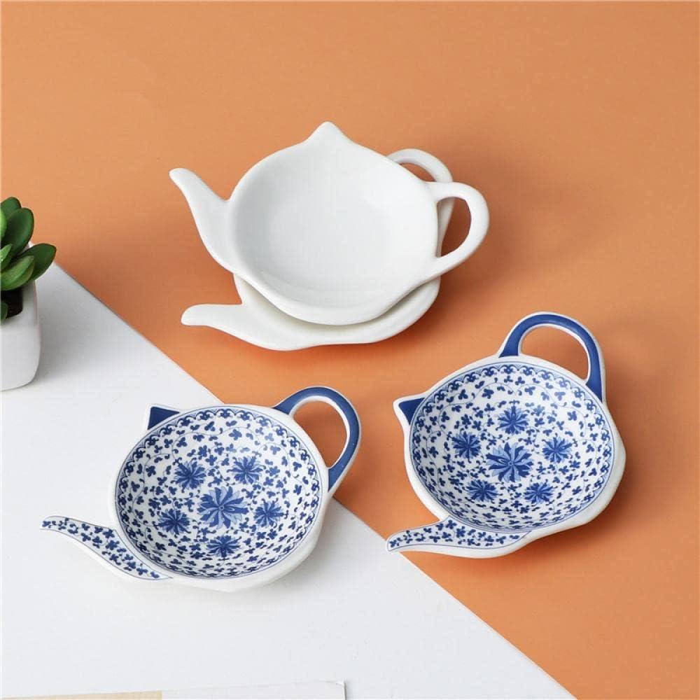 Soporte para Bolsas de Té de Porcelana Azul Sizikato - 4 Piezas