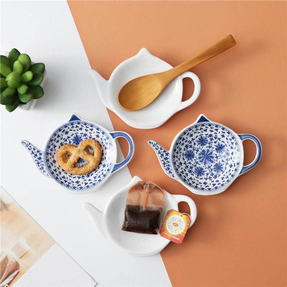 Soporte para Bolsas de Té de Porcelana Azul Sizikato - 4 Piezas