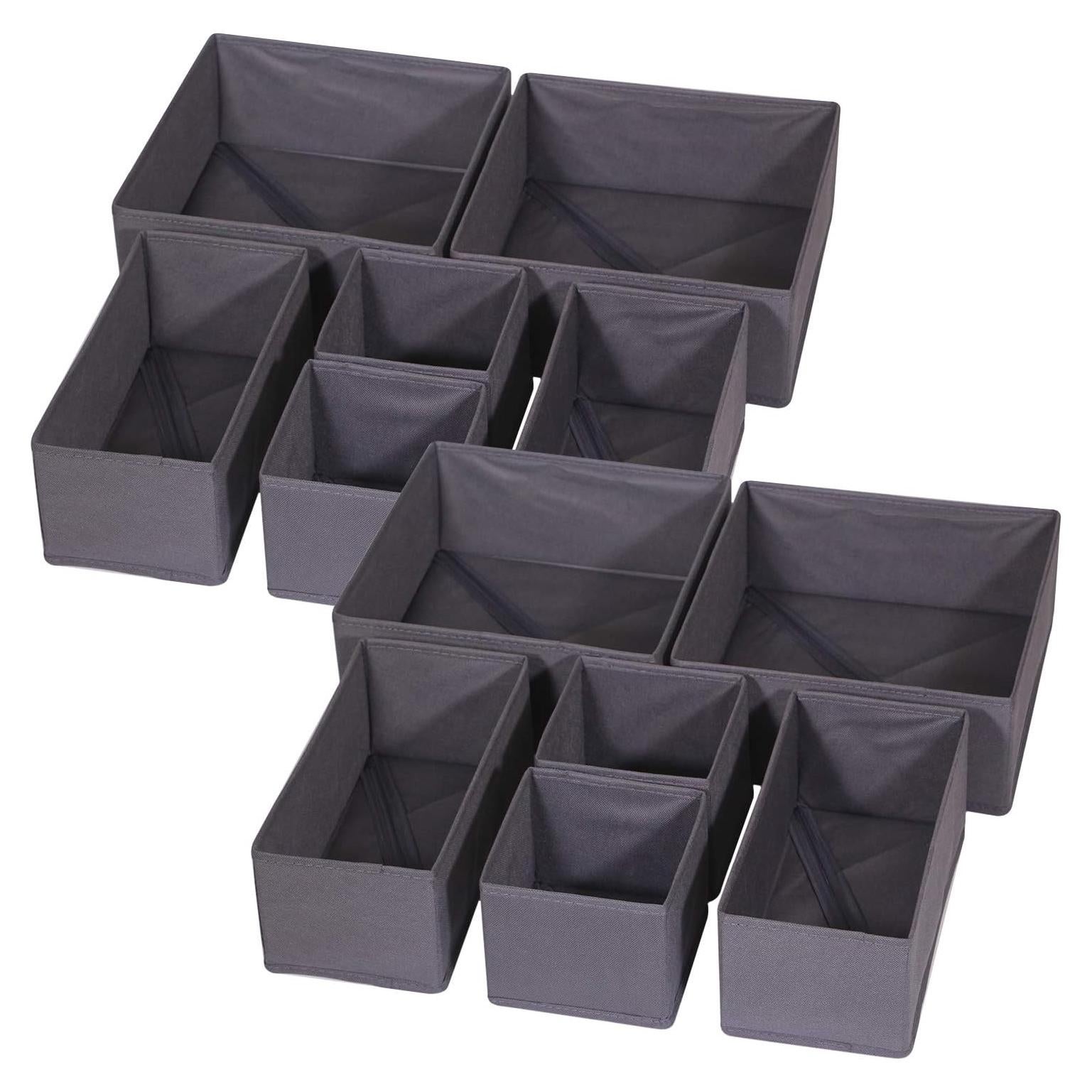 Cajas de Almacenamiento Plegables DIOMMELL 12 Piezas Gris