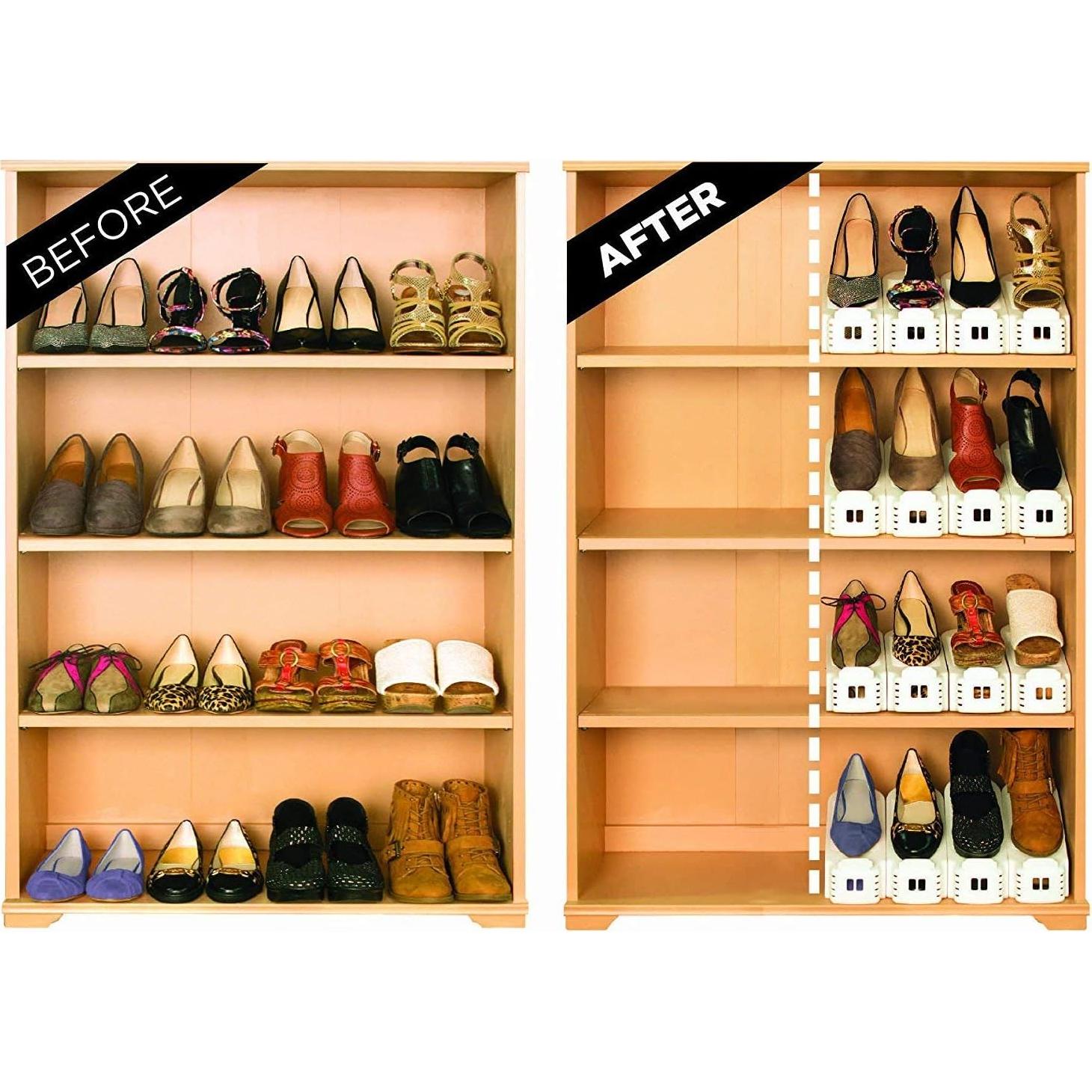 Unidades de Almacenamiento Shoe Slotz Marfil - Paquete de 10