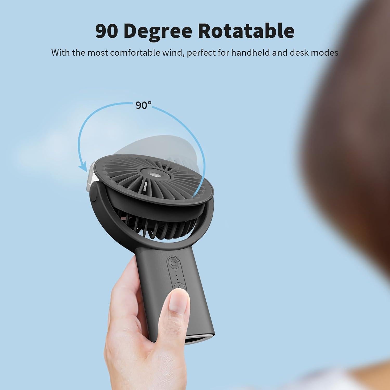 Ventilador de Mano Portátil Otlonpe S-F20 4000mAh Negro