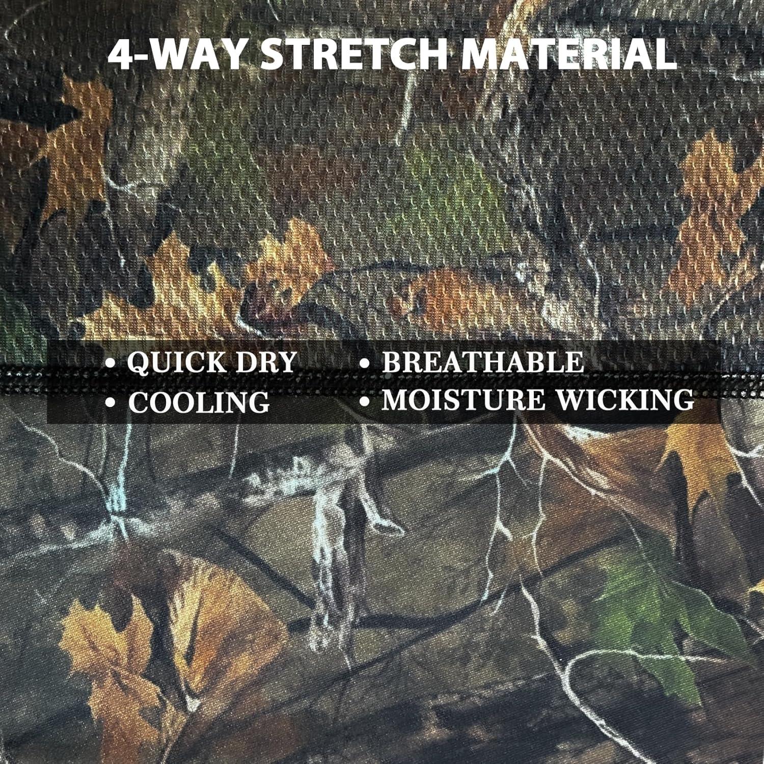 Gaiter de Cuello Transpirable UPF 50+ para Hombres - Bosque de Otoño