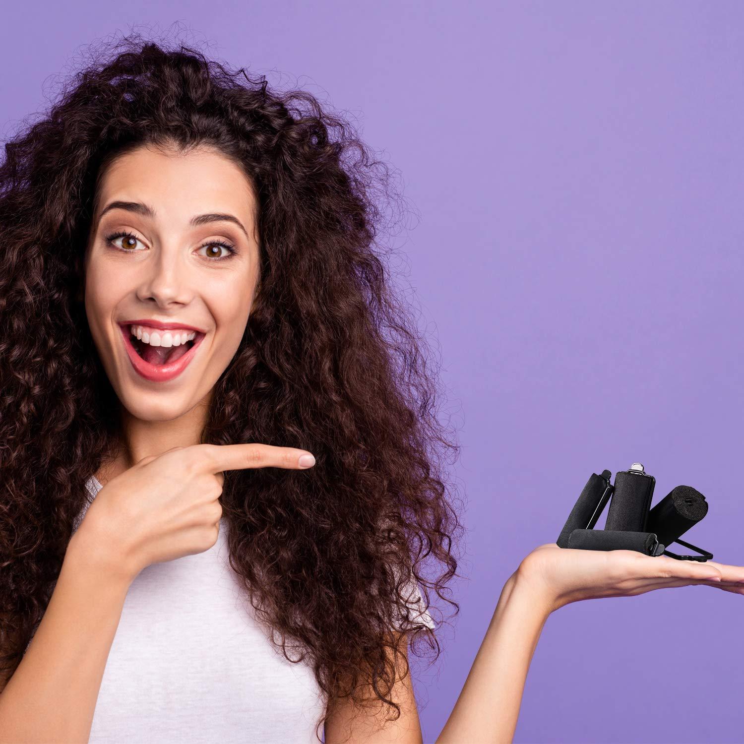 Rulos de Espuma de Satén WILLBOND 40 Piezas Multi-tamaño Negro