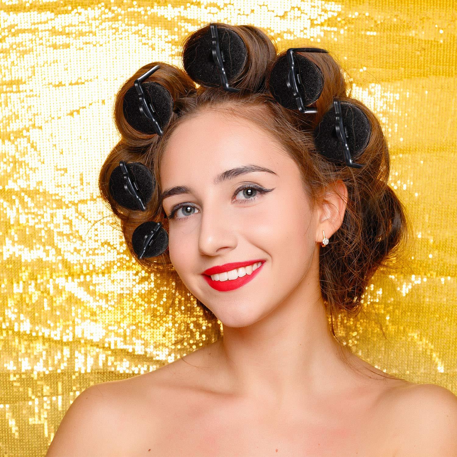 Rulos de Espuma de Satén WILLBOND 40 Piezas Multi-tamaño Negro