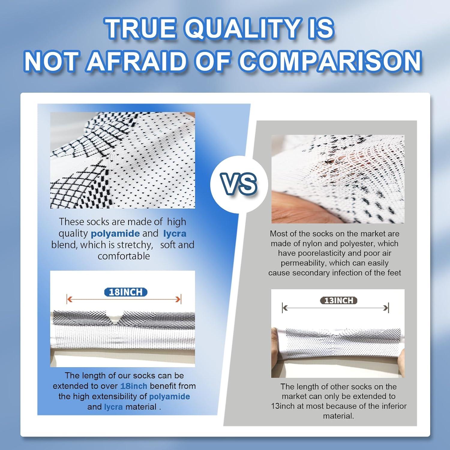 Calcetines de Compresión Vubatin para Neuropatía y Fascitis Plantar - Negro S/M