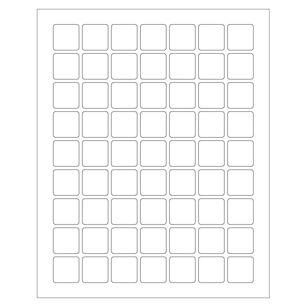 Etiquetas Imprimibles ChromaLabel 1x1" (2.54x2.54 cm) - 63 Stickers