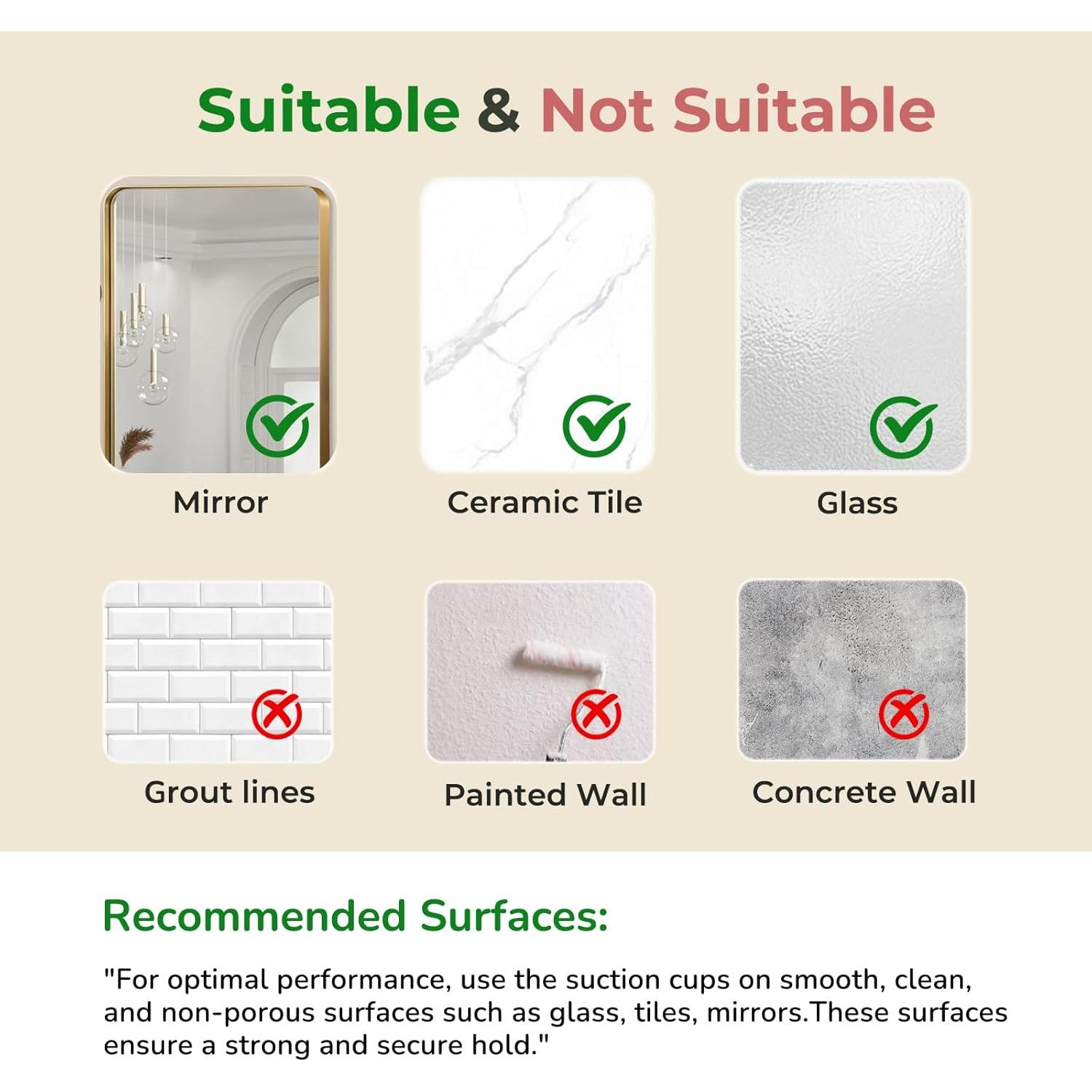 Soporte de Jabón DEEIF Transparente para Ducha con Ventosa