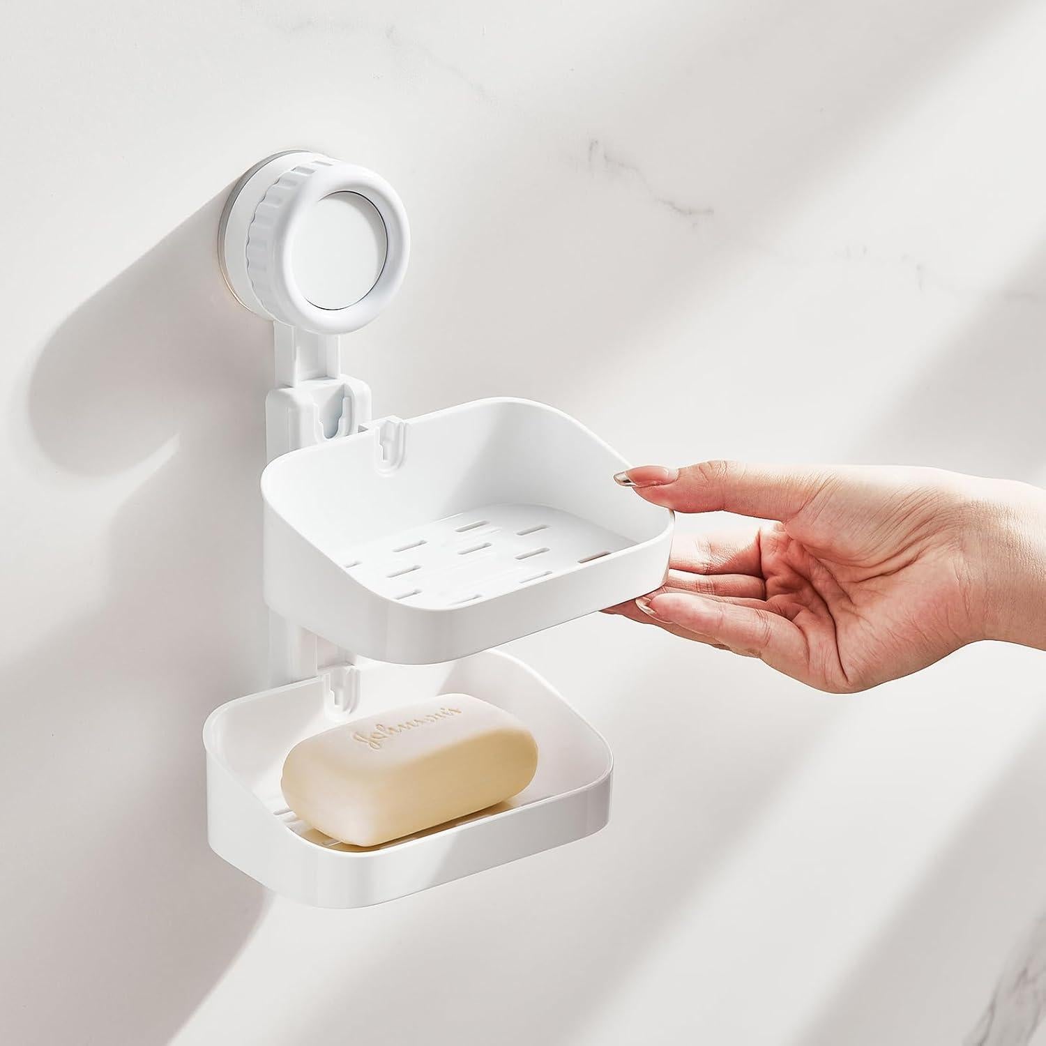 Soporte de Jabón DEEIF Transparente para Ducha con Ventosa