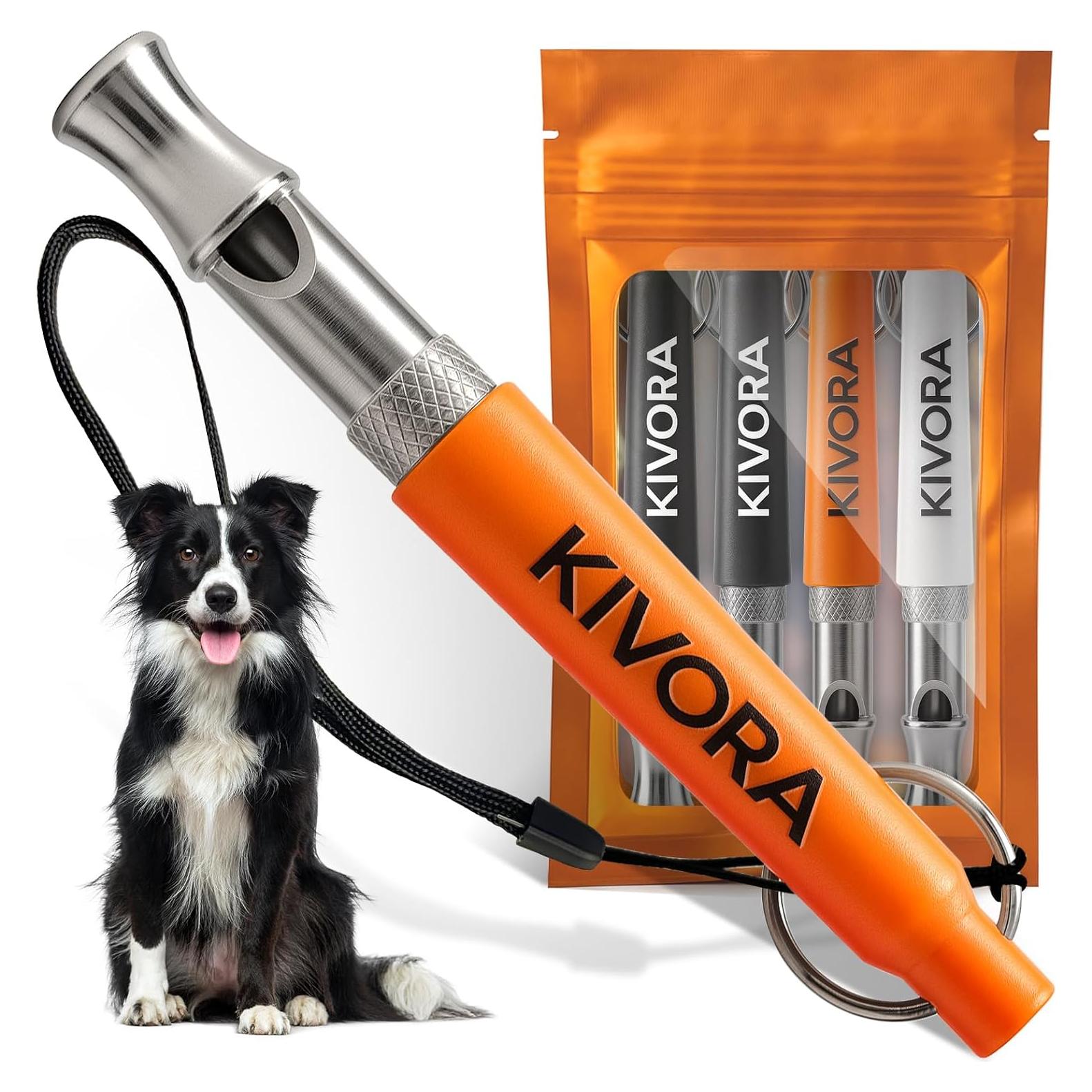 Silbato para Perros KIVORA 4 Pack Ultrasonido Ajustable