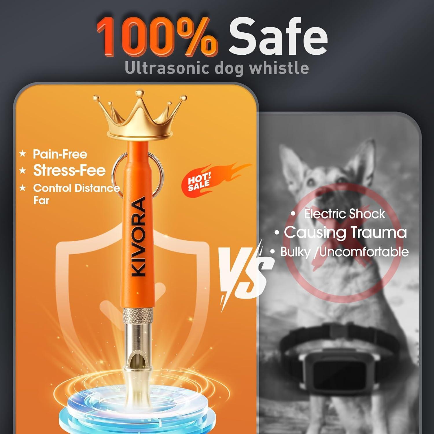 Silbato para Perros KIVORA 4 Pack Ultrasonido Ajustable