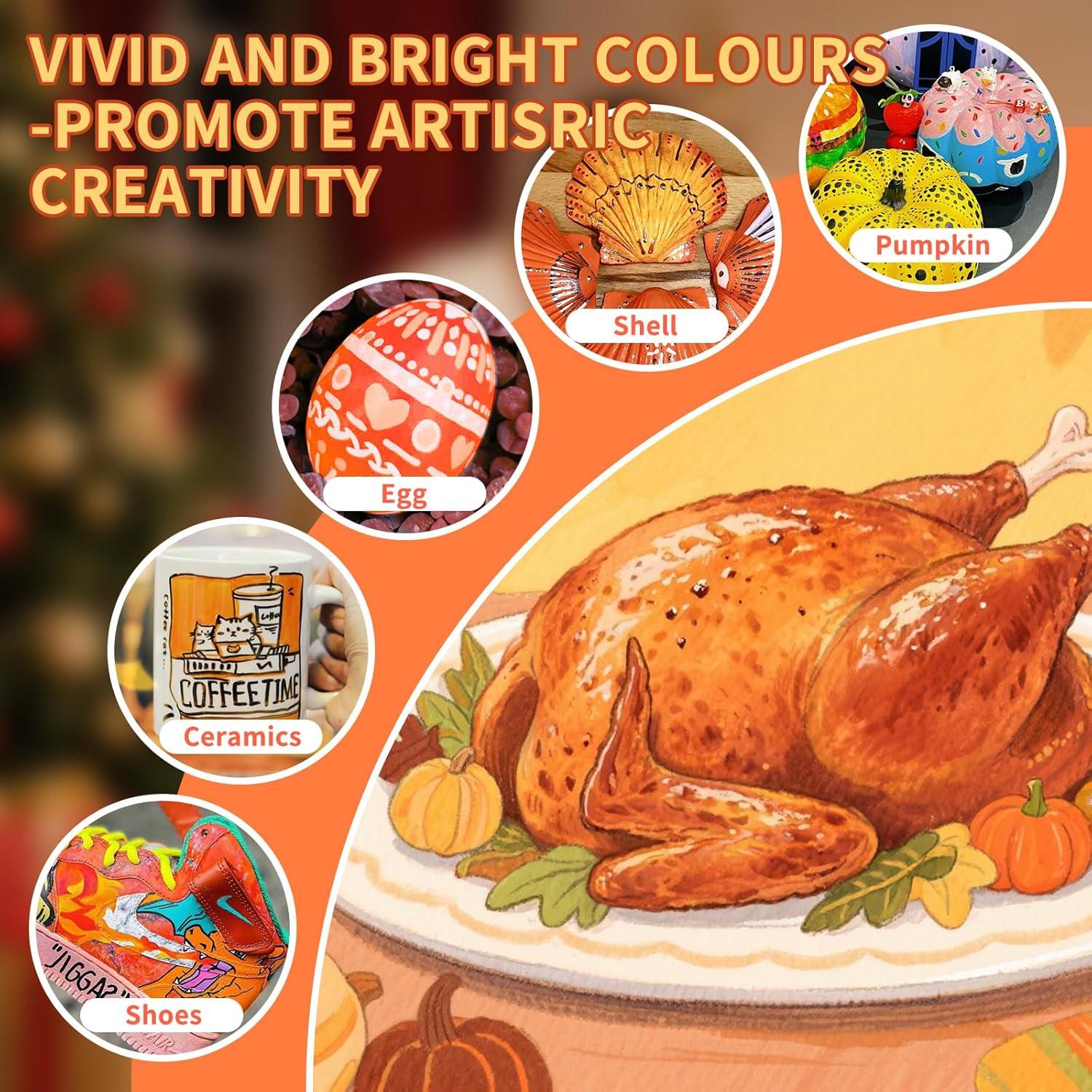 Set de 120 Marcadores de Pintura Acrílica TECADA Multicolor