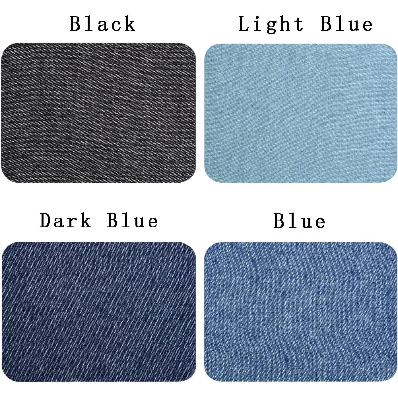 12 Parches de Tela Plancheables Guokuai 7.5x10.5 cm Negro