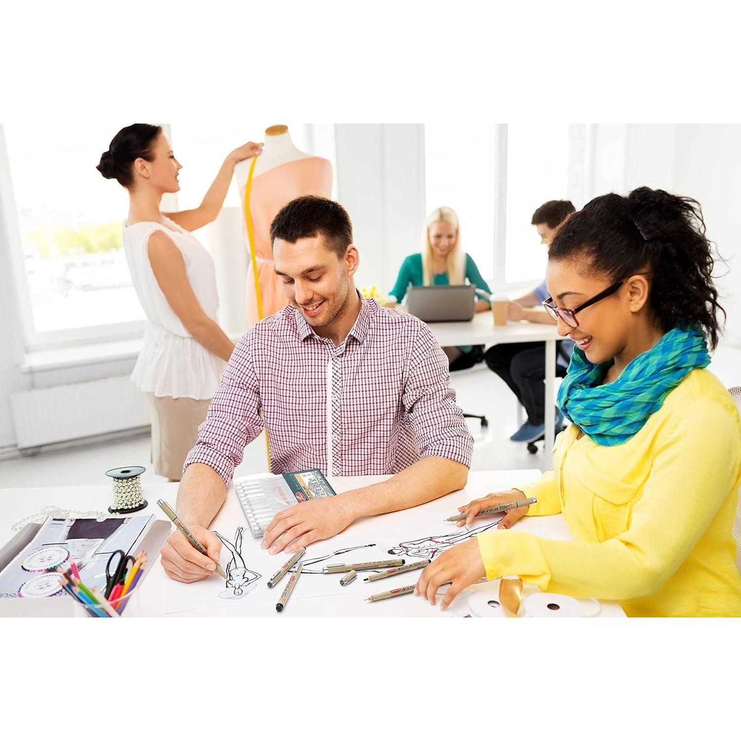 Juego de 3 Bolígrafos Fineliner GETHPEN 0.25-0.55mm Negro