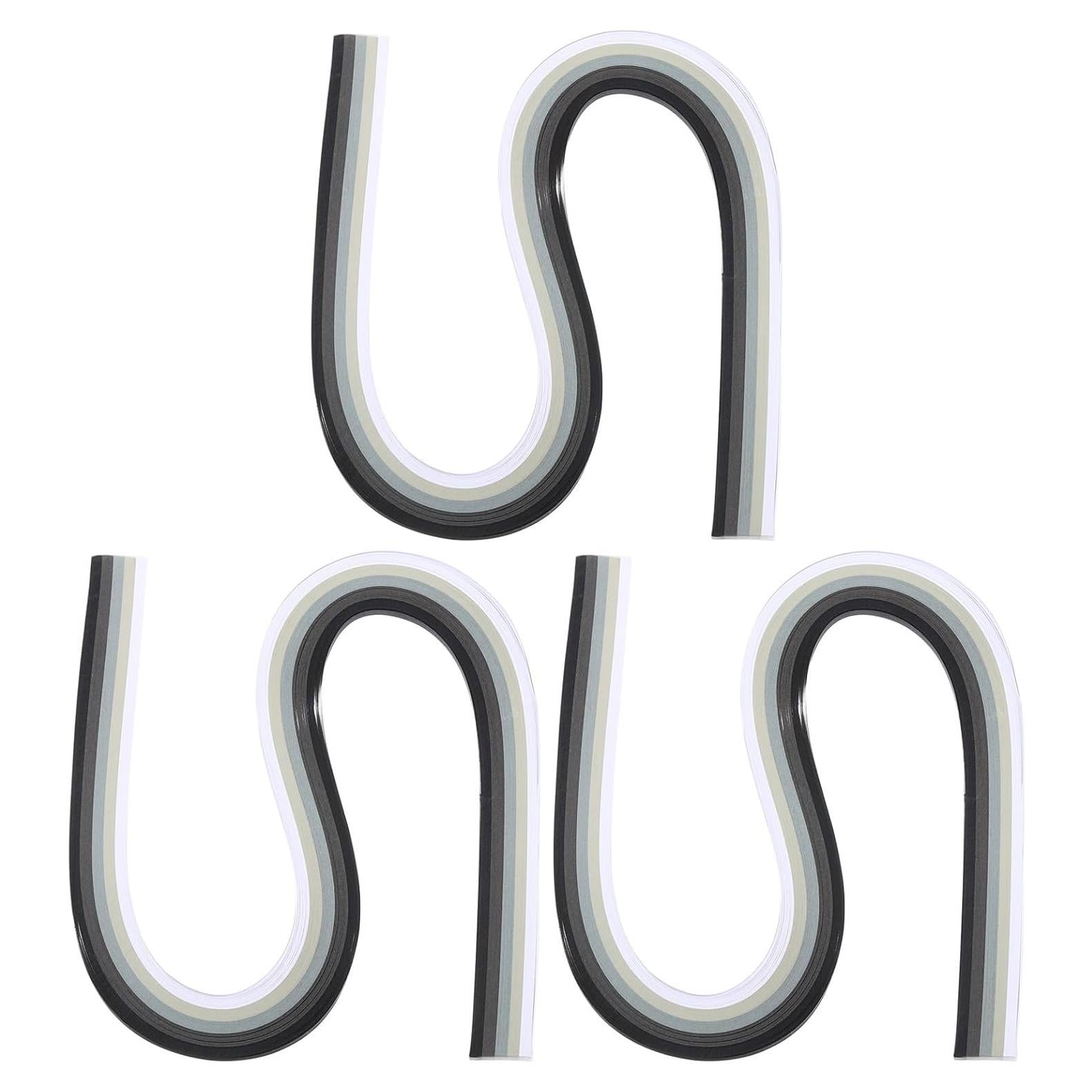 Tiras de Papel Quilling PATIKIL 540x3mm Degradado Negro Blanco 360 Pcs