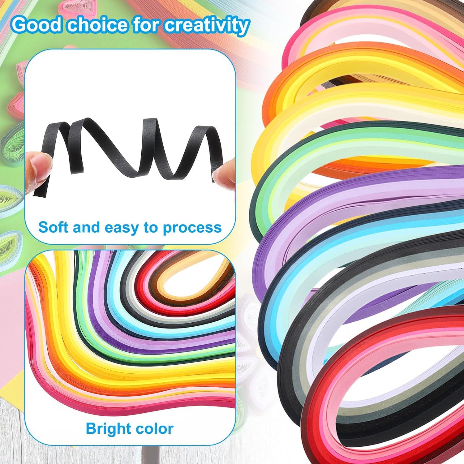 Tiras de Papel Quilling PATIKIL 540x3mm Degradado Negro Blanco 360 Pcs