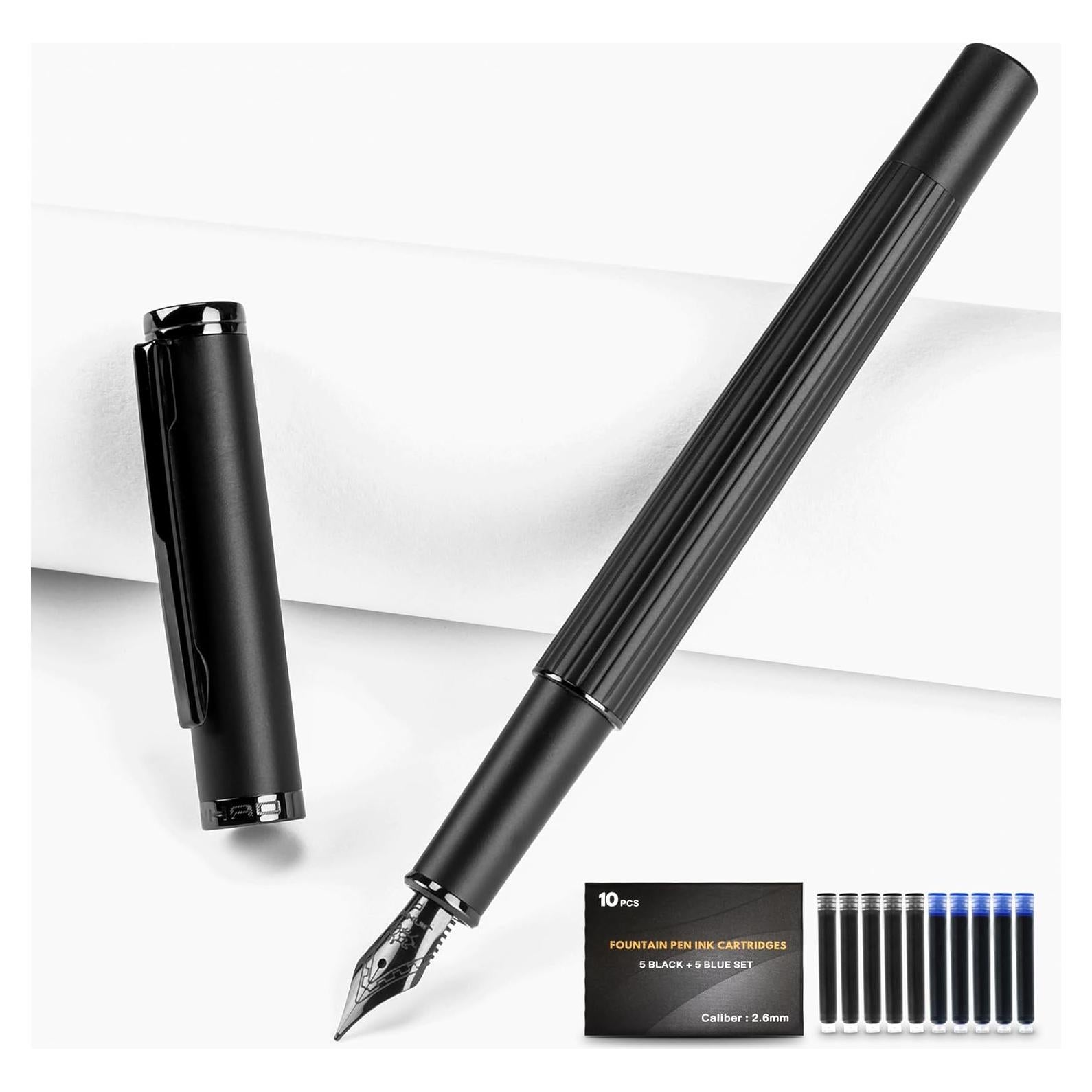 Pluma Fuente JINHAO Punta Extra Fina con Cartuchos y Convertidor