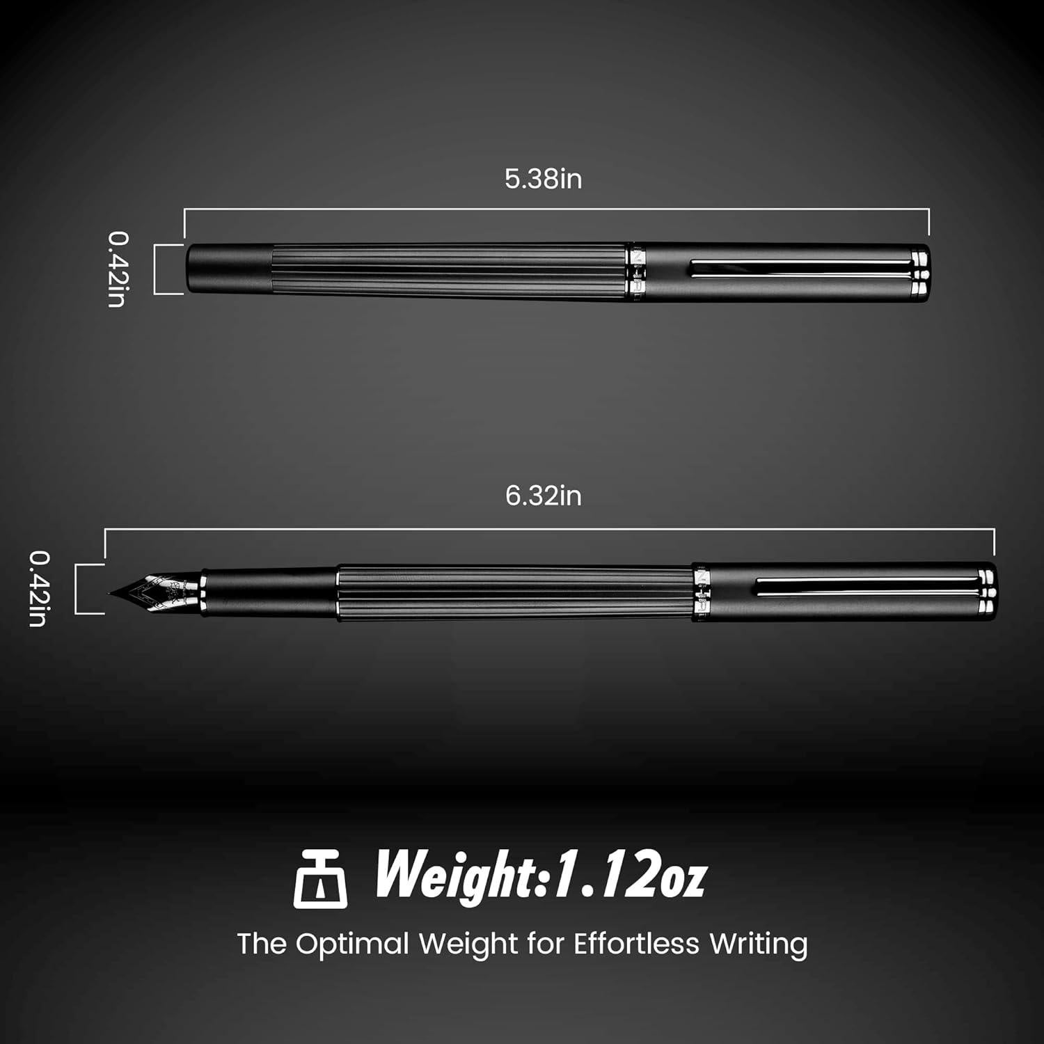 Pluma Fuente JINHAO Punta Extra Fina con Cartuchos y Convertidor