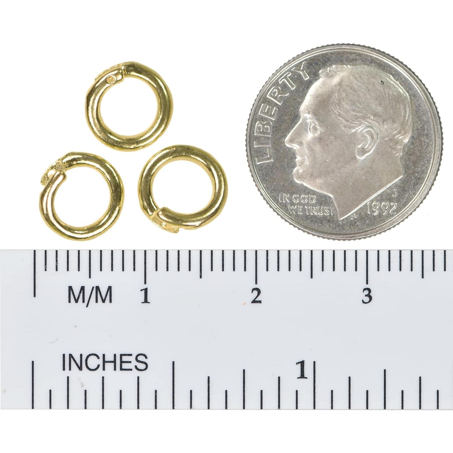 Anillas de Cierre Redondas uGems 14KGP Plata Esterlina 8mm (3 Pzas)