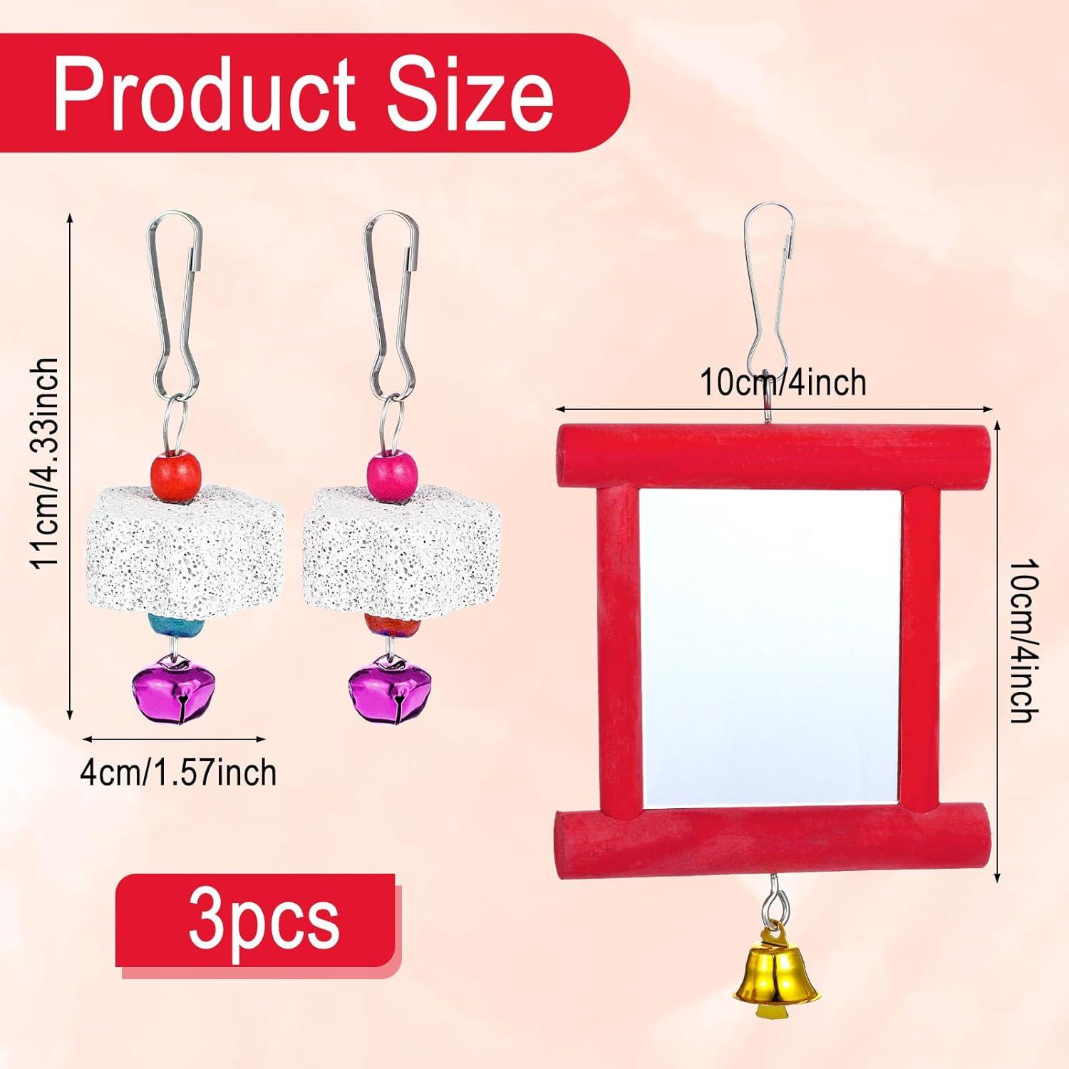 Juego de Juguetes para Gallinas Lnngub - Espejo y Piedras Molienda