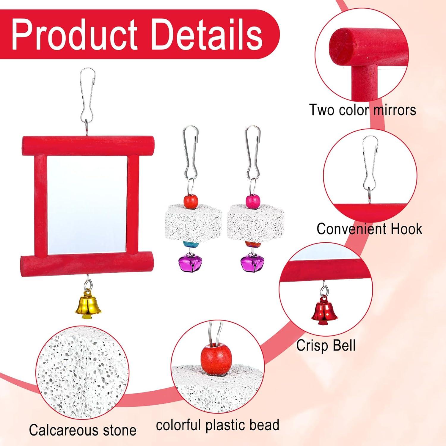 Juego de Juguetes para Gallinas Lnngub - Espejo y Piedras Molienda