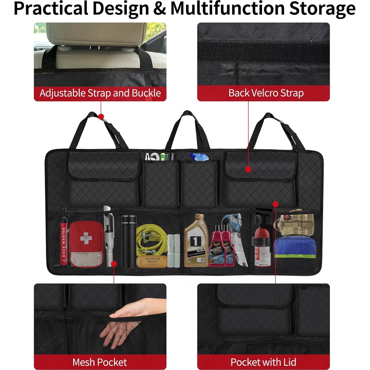 Organizador de Maletero de Coche NEWFOM Plegable 8 Compartimentos