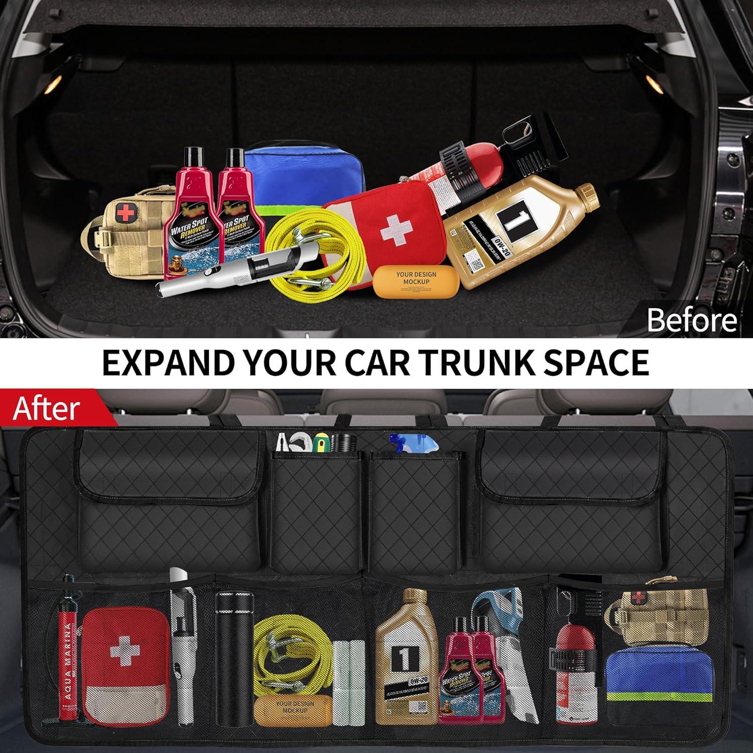 Organizador de Maletero de Coche NEWFOM Plegable 8 Compartimentos