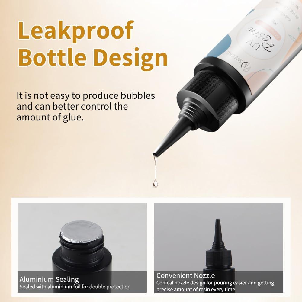 Kit de Resina UV SVECKE 50g con Linterna, Secado Rápido